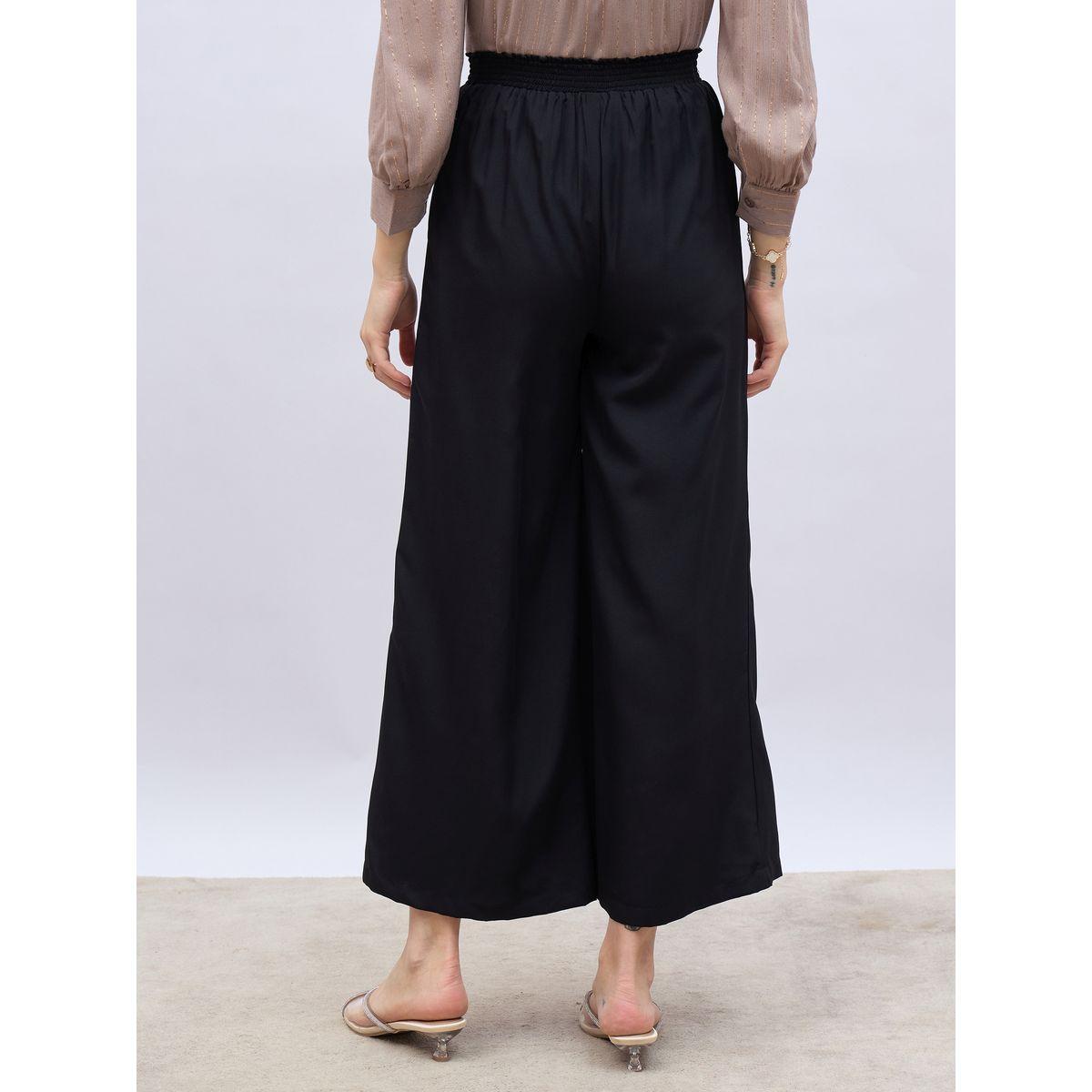 Styli Solid Wide Leg Culottes with Elasticated Waistband-women-clothing-bottoms-trousers-image-5