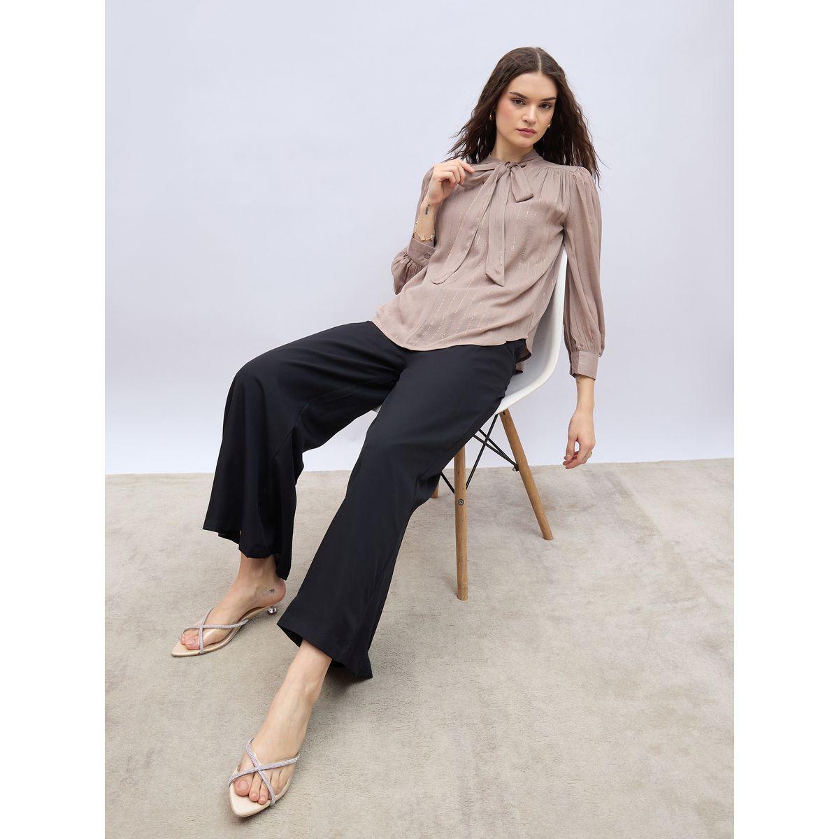 Styli Solid Wide Leg Culottes with Elasticated Waistband-women-clothing-bottoms-trousers-image-6