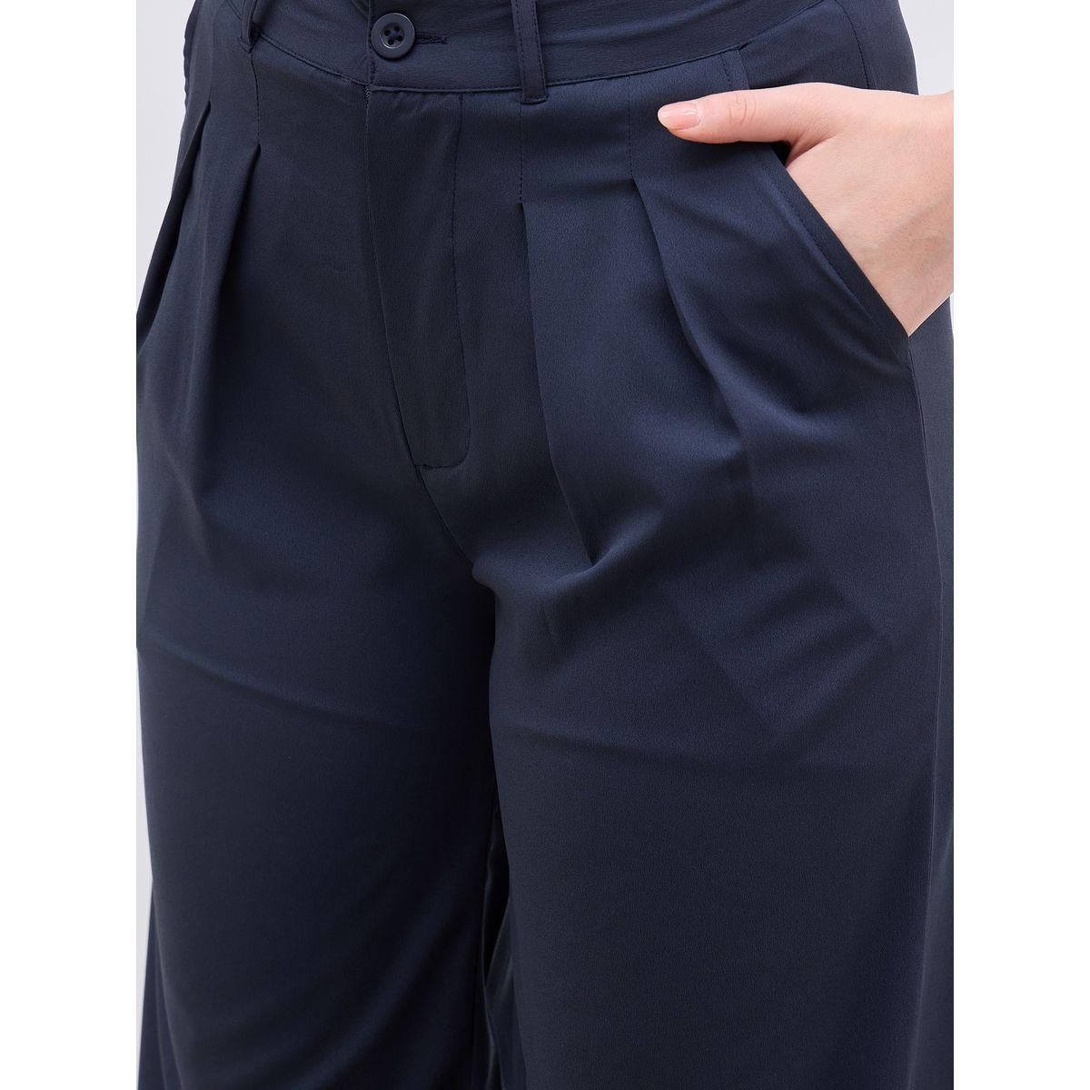 بنطال سادة بكسرات وفتحات حزام-women-clothing-bottoms-trousers-image-4