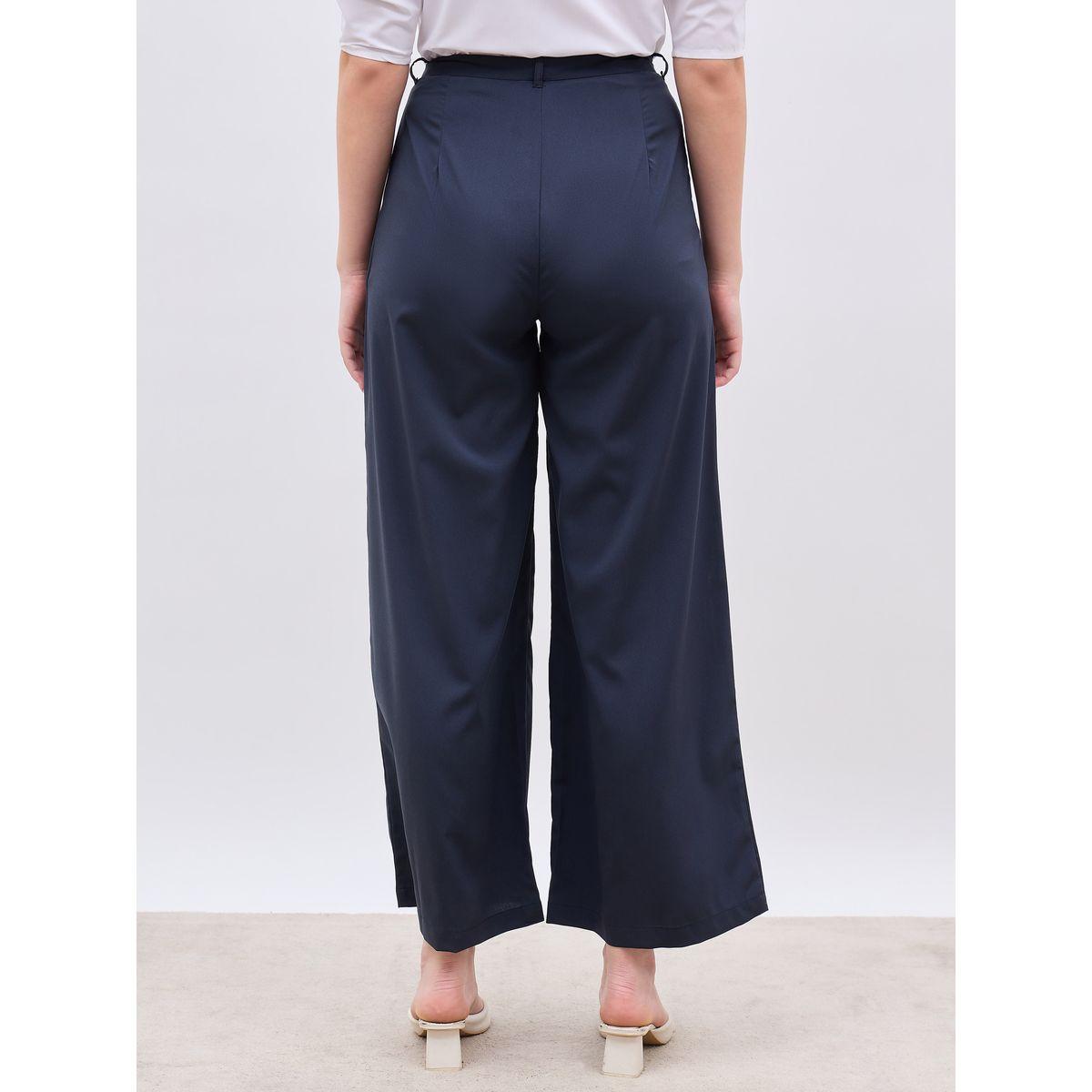 بنطال سادة بكسرات وفتحات حزام-women-clothing-bottoms-trousers-image-5