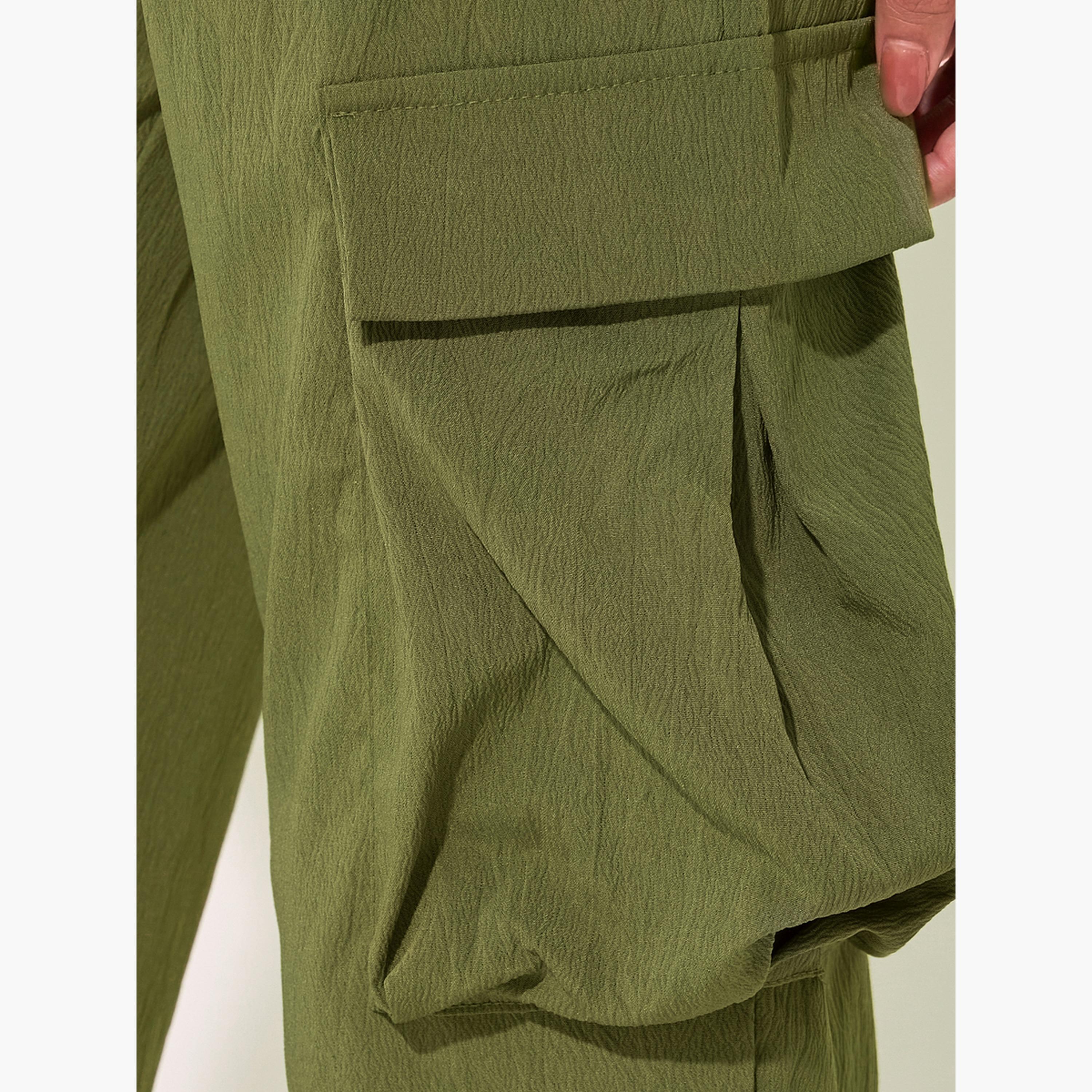 Take Two Solid Mid-Rise Regular Fit Cargo Pants-women-clothing-bottoms-trousers-image-3