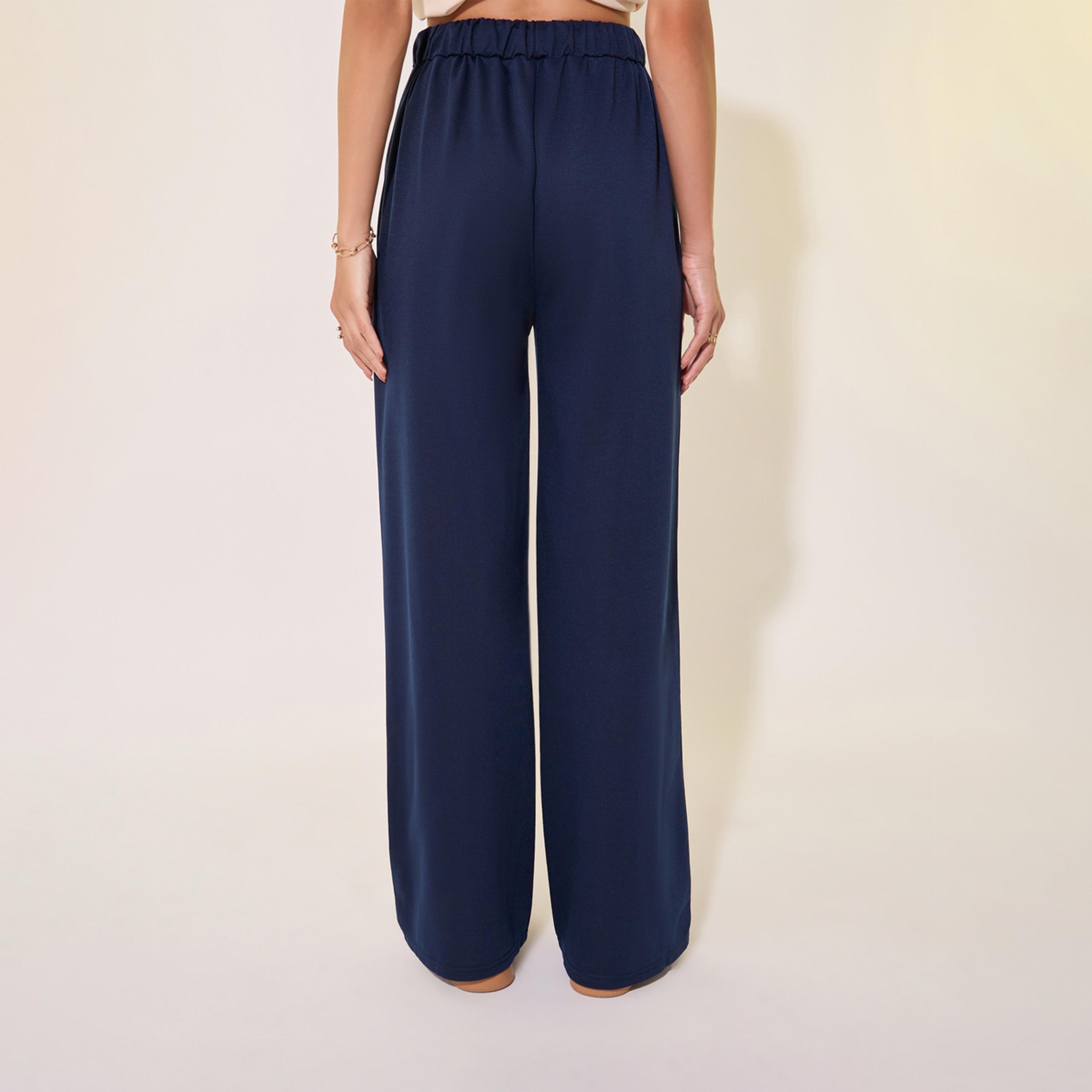 Take Two Solid Mid-Rise Wide Leg Pants with Pintuck Detail-women-clothing-bottoms-trousers-image-4