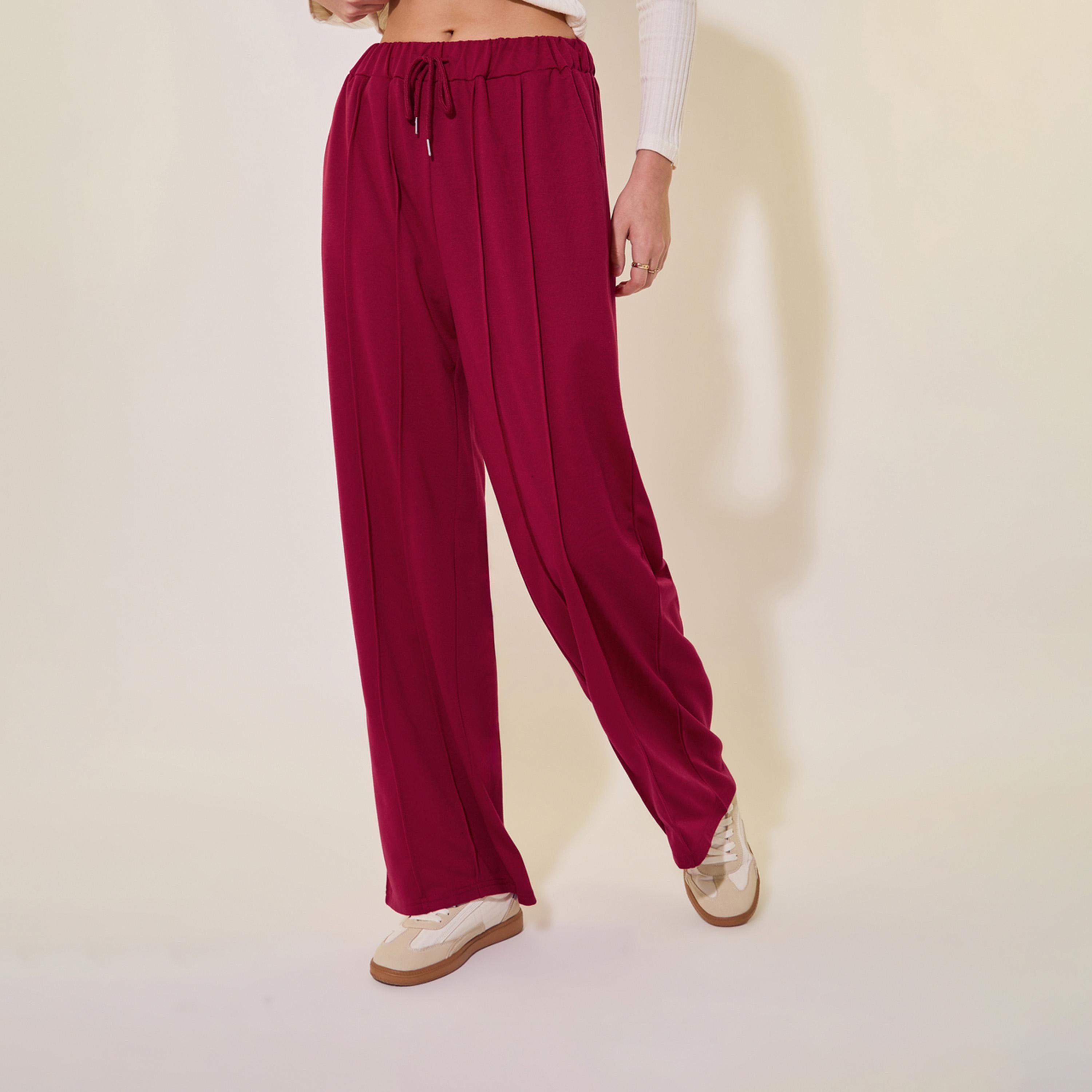Take Two Solid Mid-Rise Wide Leg Pants with Pintuck Detail-women-clothing-bottoms-trousers-image-2