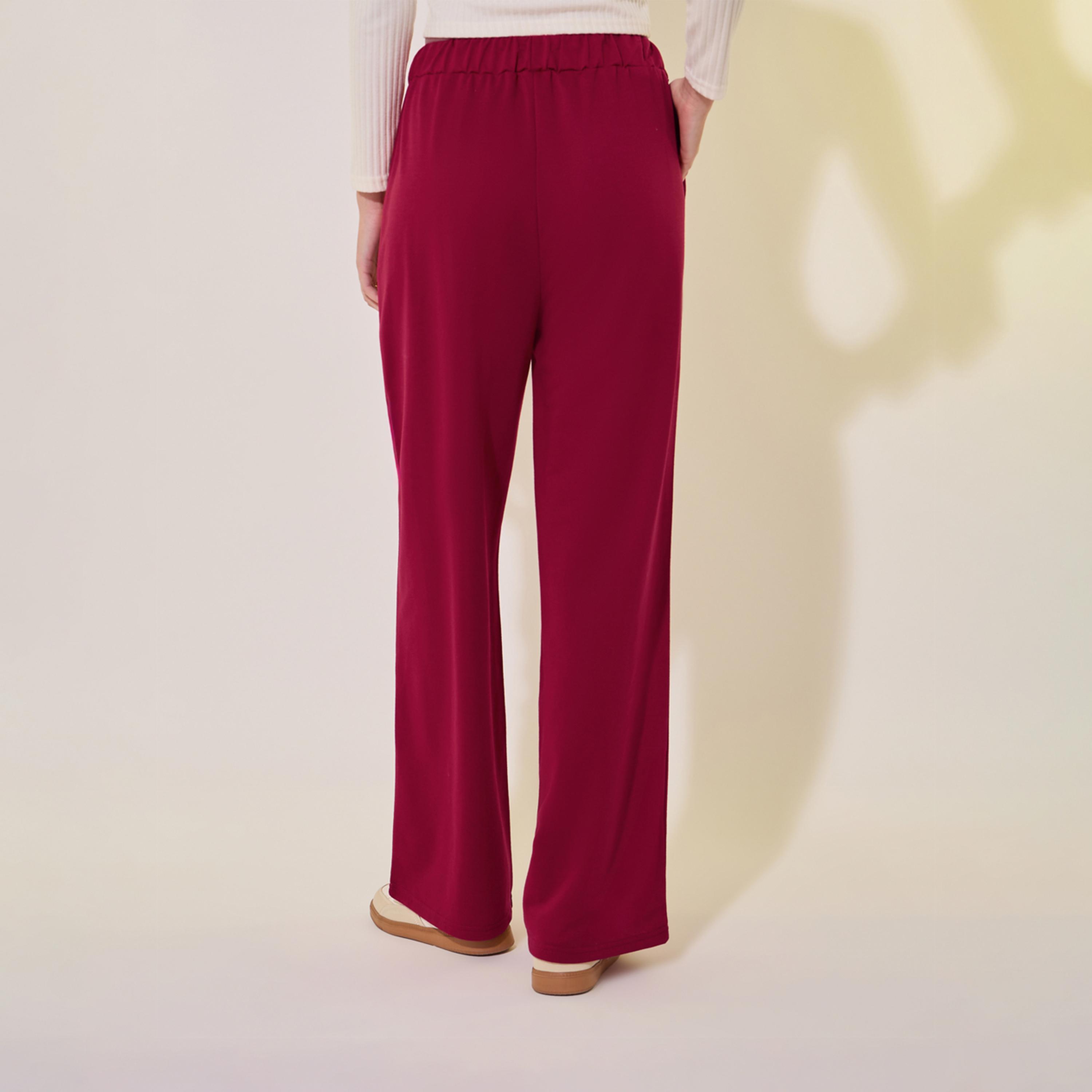 Take Two Solid Mid-Rise Wide Leg Pants with Pintuck Detail-women-clothing-bottoms-trousers-image-4