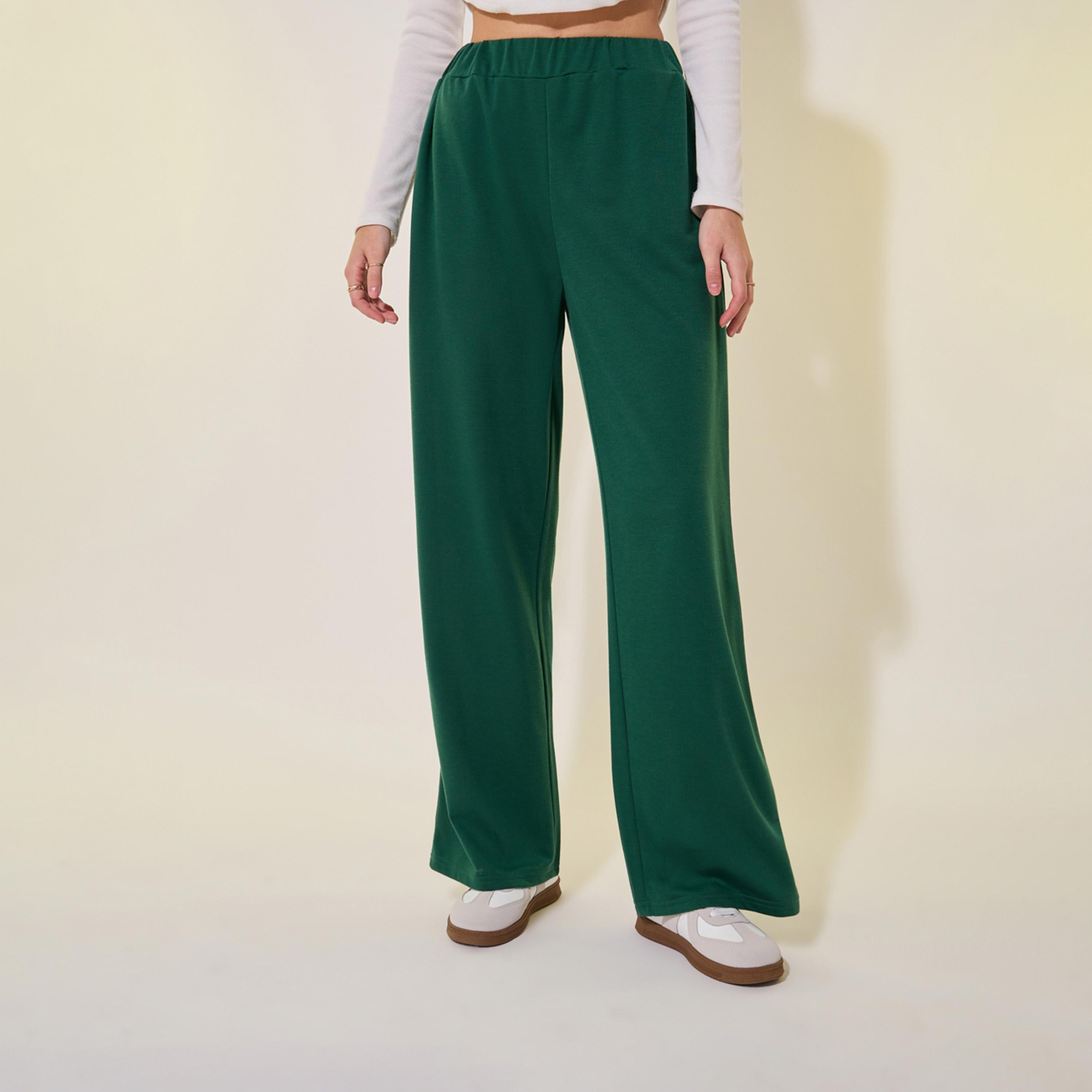 Take Two Solid Mid-Rise Wide Leg Pants with Pockets-women-clothing-bottoms-trousers-image-2