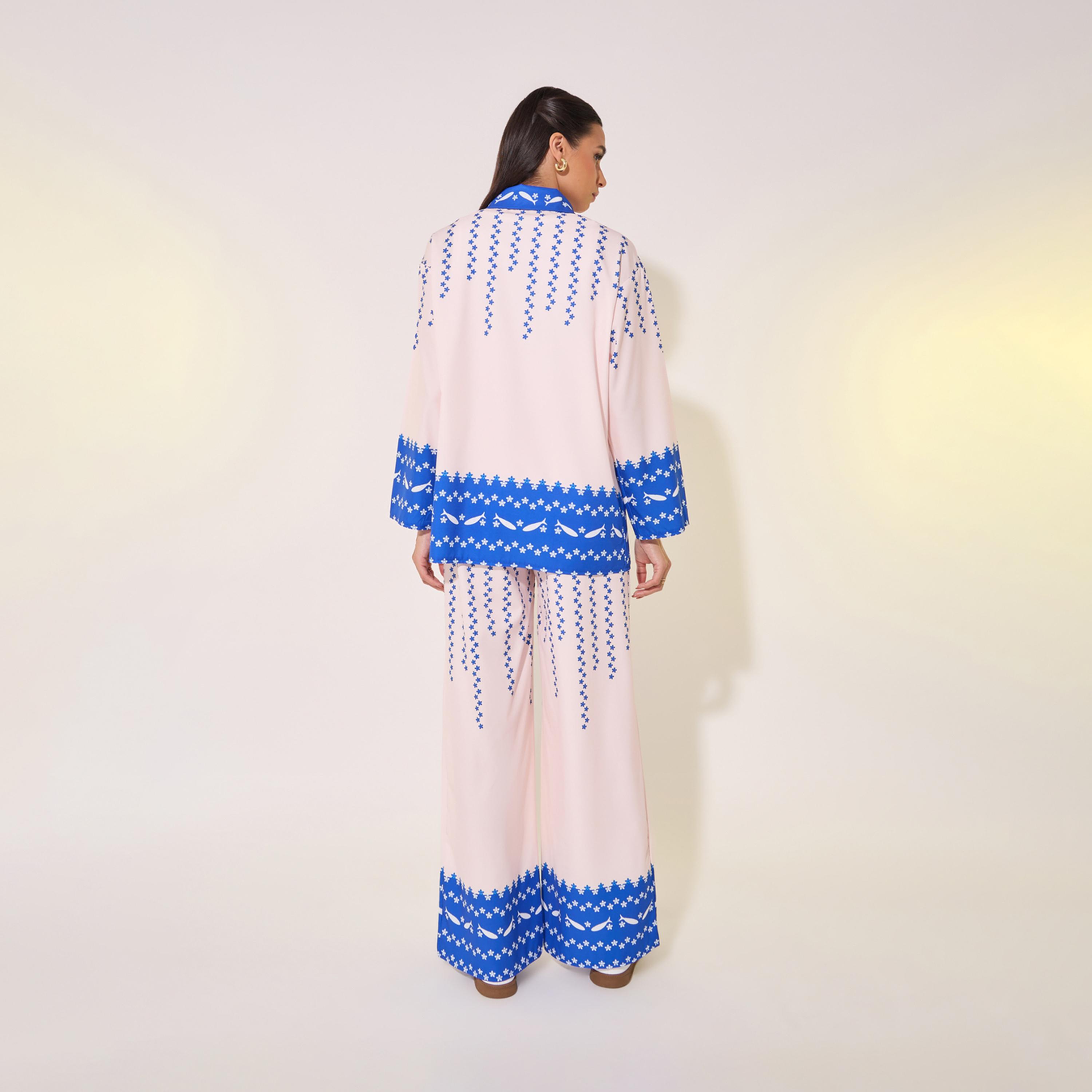 Take Two All-Over Print Oversized Shirt and Wide Leg Pants Co-Ords-women-clothing-coordsets-image-6