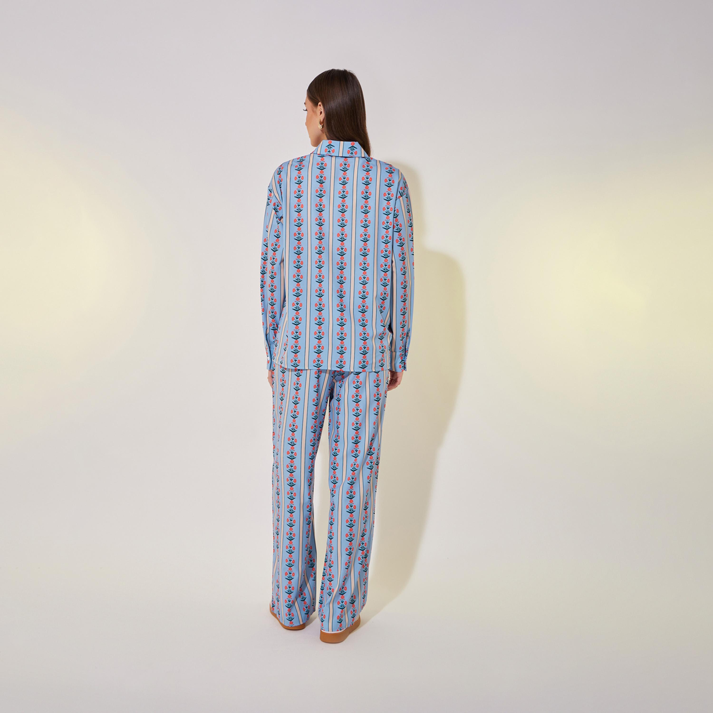Take Two All-Over Printed Oversized Shirt and Wide Leg Pants Co-Ords-women-clothing-coordsets-image-5
