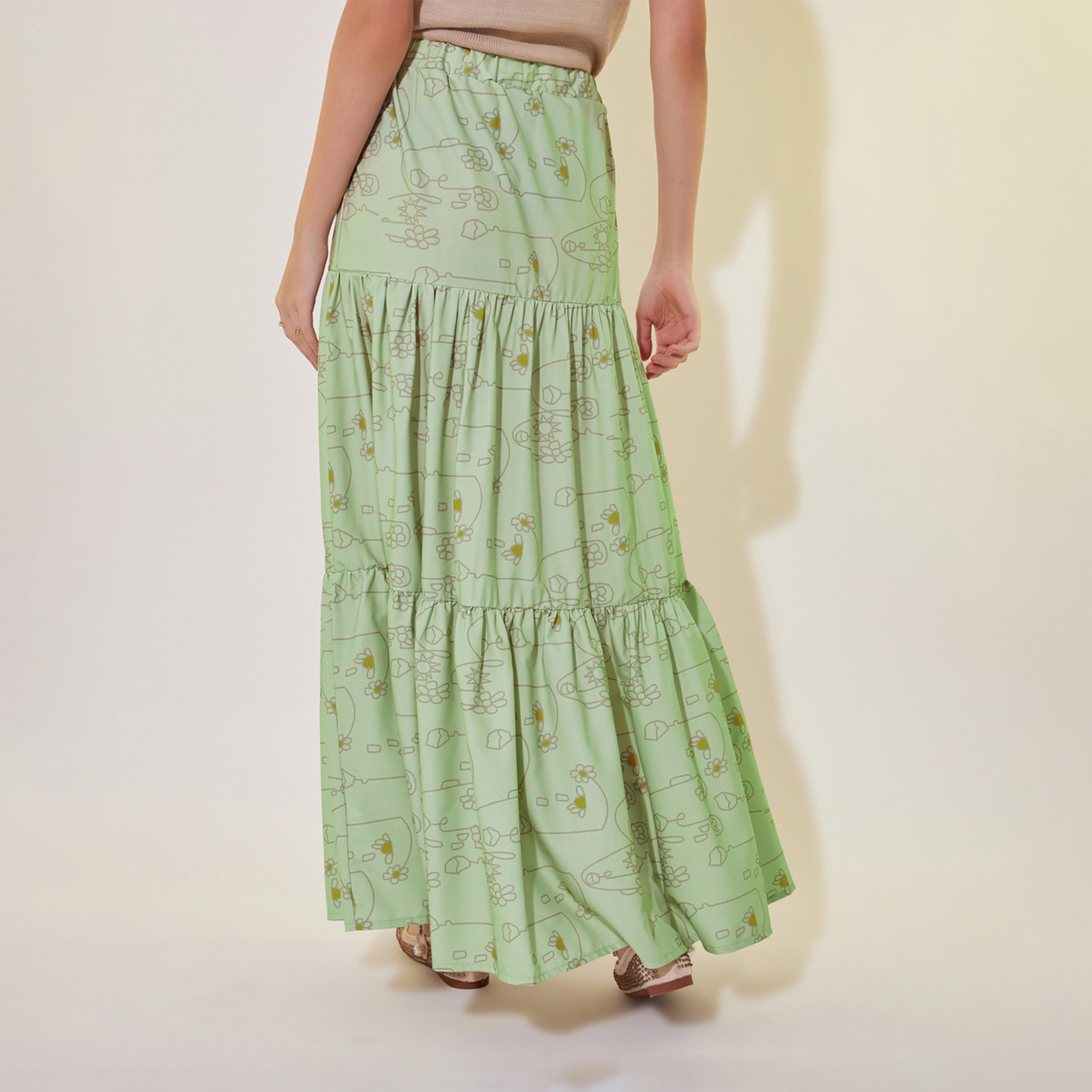 Take Two Floral Print Mid Rise Tiered Maxi Skirt-women-clothing-bottoms-skirts-image-4