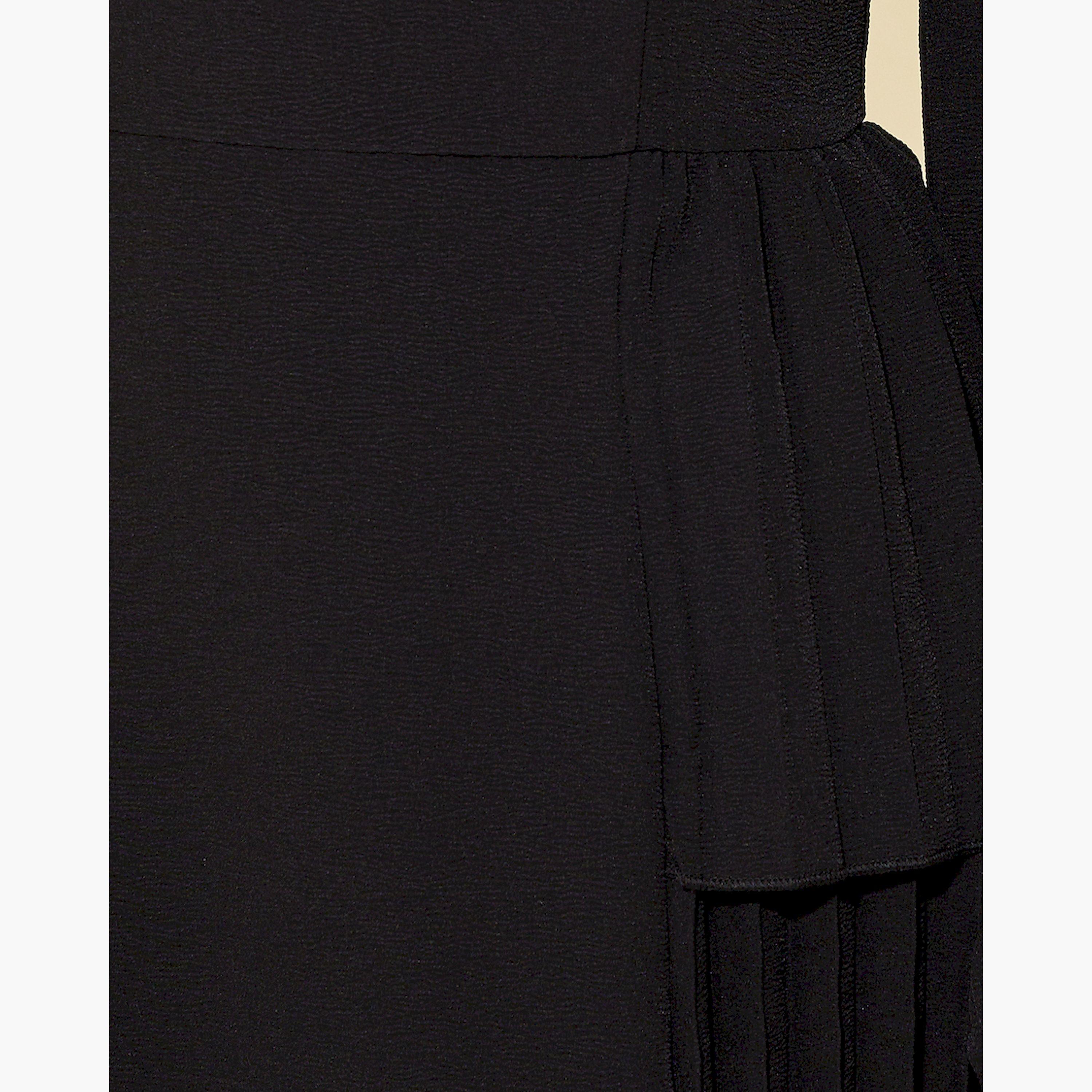 فستان طويل سادة بأكمام بالون-women-clothing-dresses-image-4