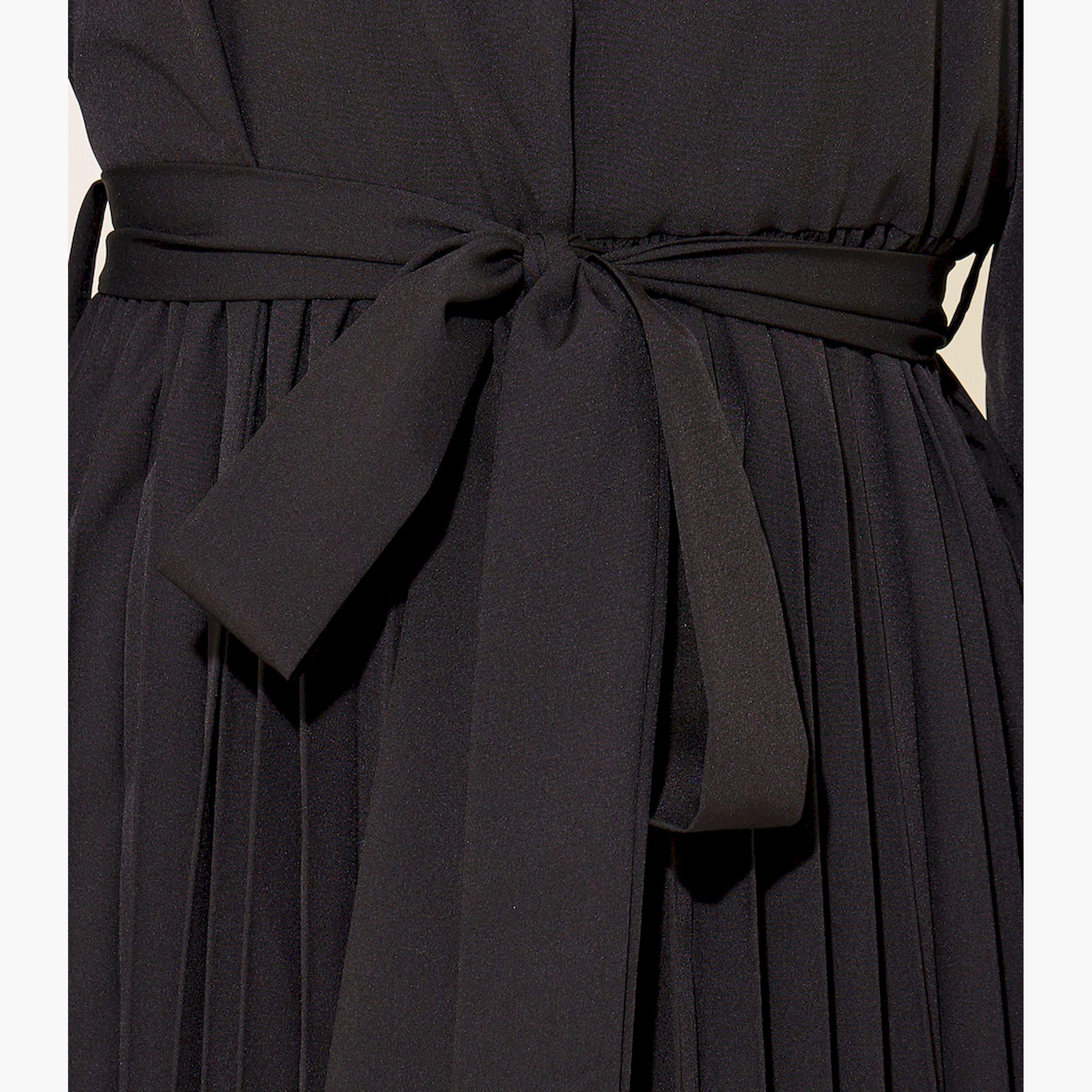 فستان طويل سادة بياقة عالية وأكمام طويلة-women-clothing-dresses-image-4