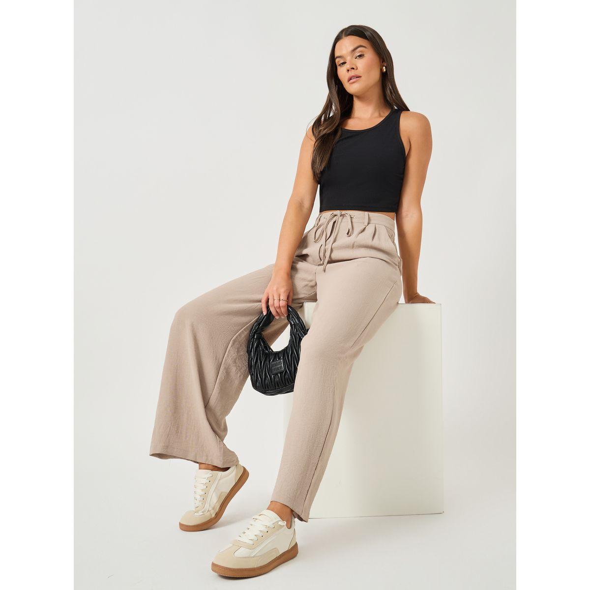 بنطال كيلوت بقصة مريحة-women-clothing-bottoms-trousers-image-1