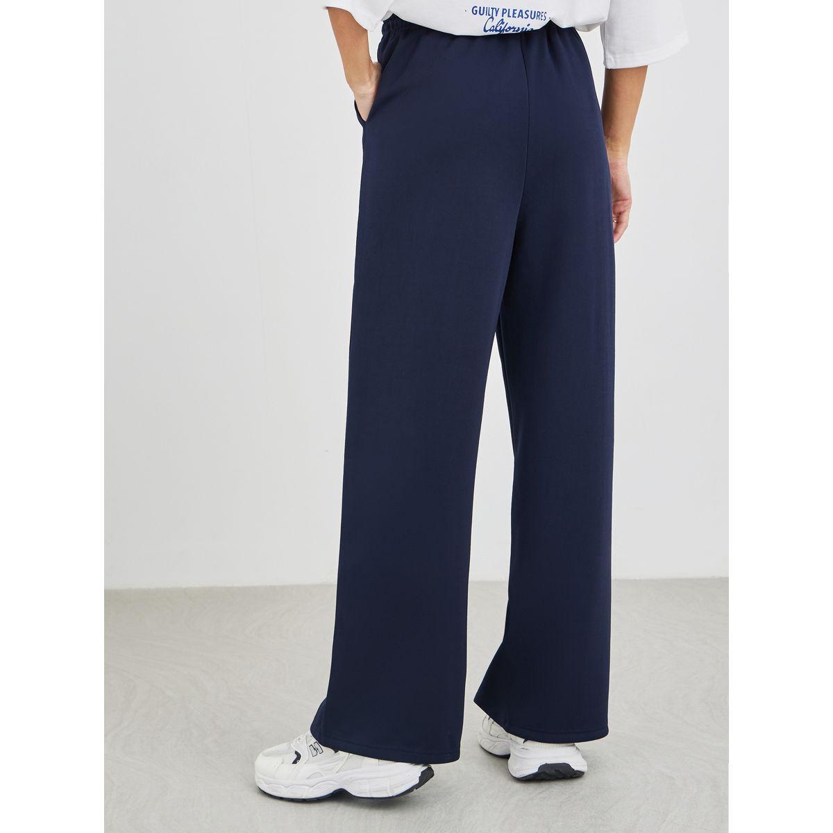 Styli Solid Pintuck Detail Scuba Joggers with Elasticated Waistband-women-clothing-bottoms-joggers-image-4