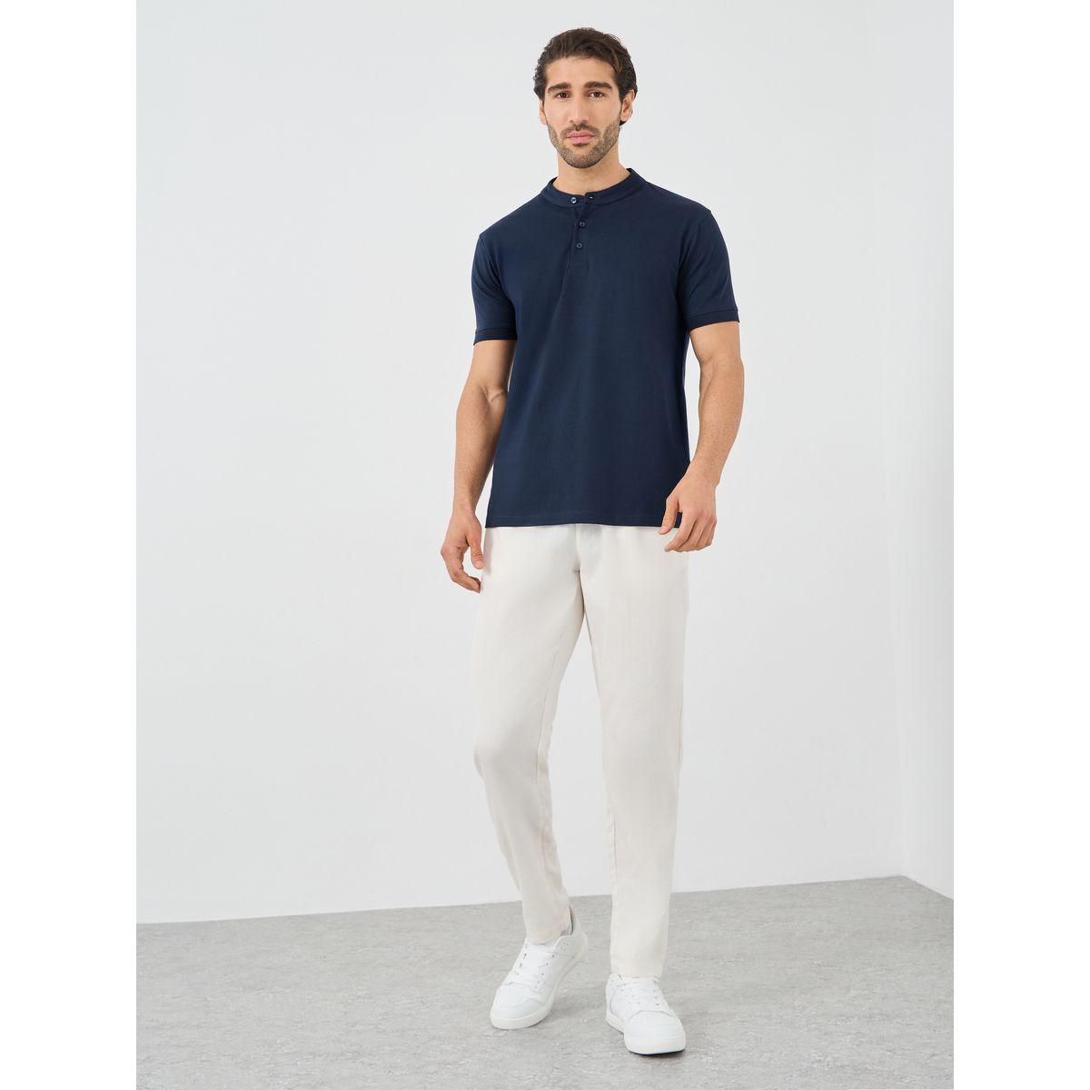 Styli Short Sleeve Mandarin Collar Polo T-Shirt-men-clothing-tshirtsandpolos-polos-image-2