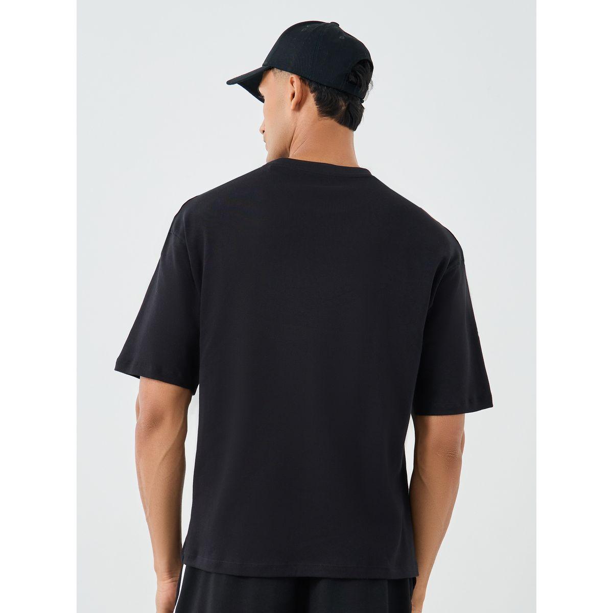 Styli Men Black Interlock Oversized T-Shirt with Pocket-men-clothing-tshirtsandpolos-tshirts-image-4
