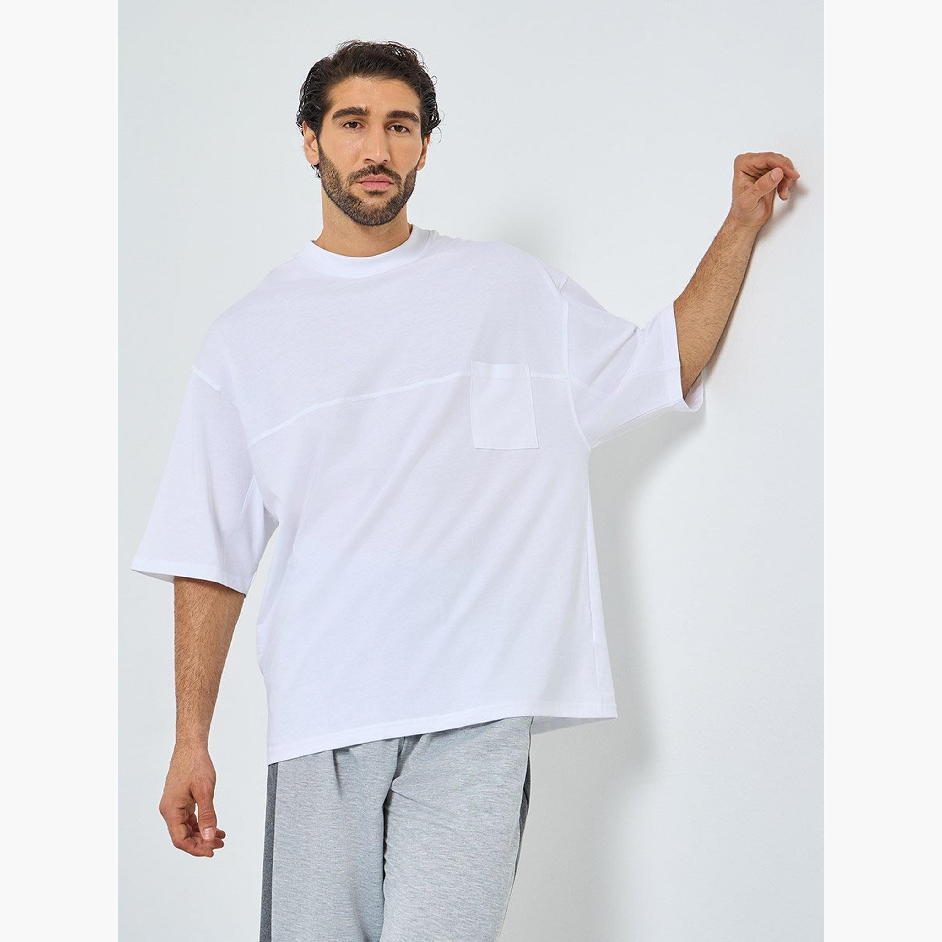 Styli Men White Heavy Jersey Boxy T-Shirt with Pocket-men-clothing-tshirtsandpolos-tshirts-image-1