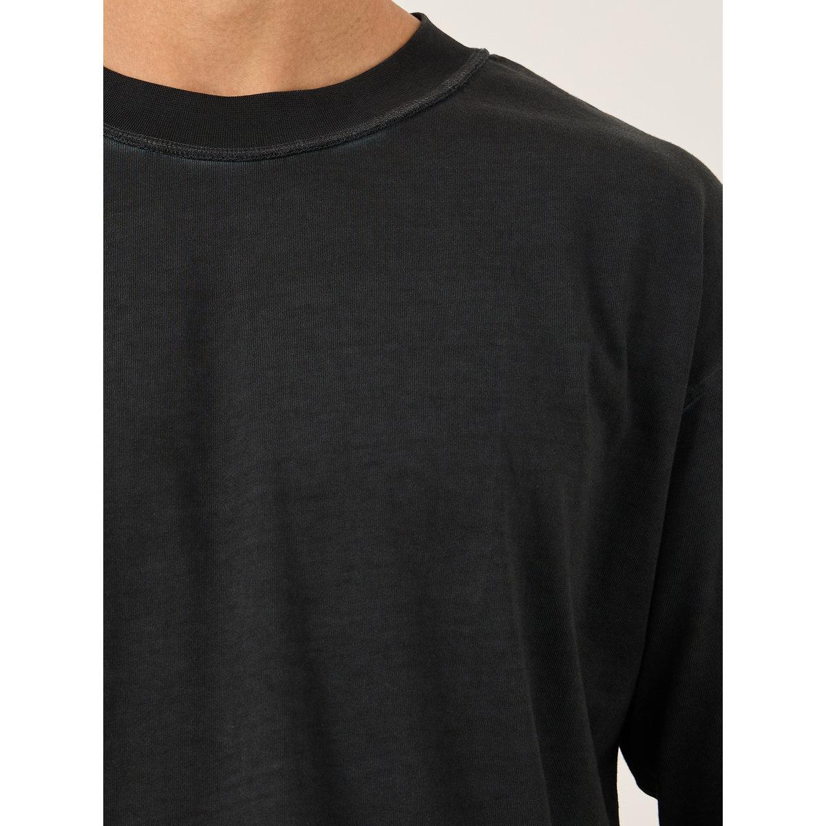 Styli Black Mock Neck Washed Heavy Jersey T-Shirt-men-clothing-tshirtsandpolos-tshirts-image-3