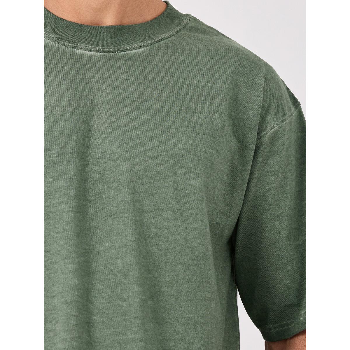 Styli Green Mock Neck Washed Heavy Jersey T-Shirt-men-clothing-tshirtsandpolos-tshirts-image-3