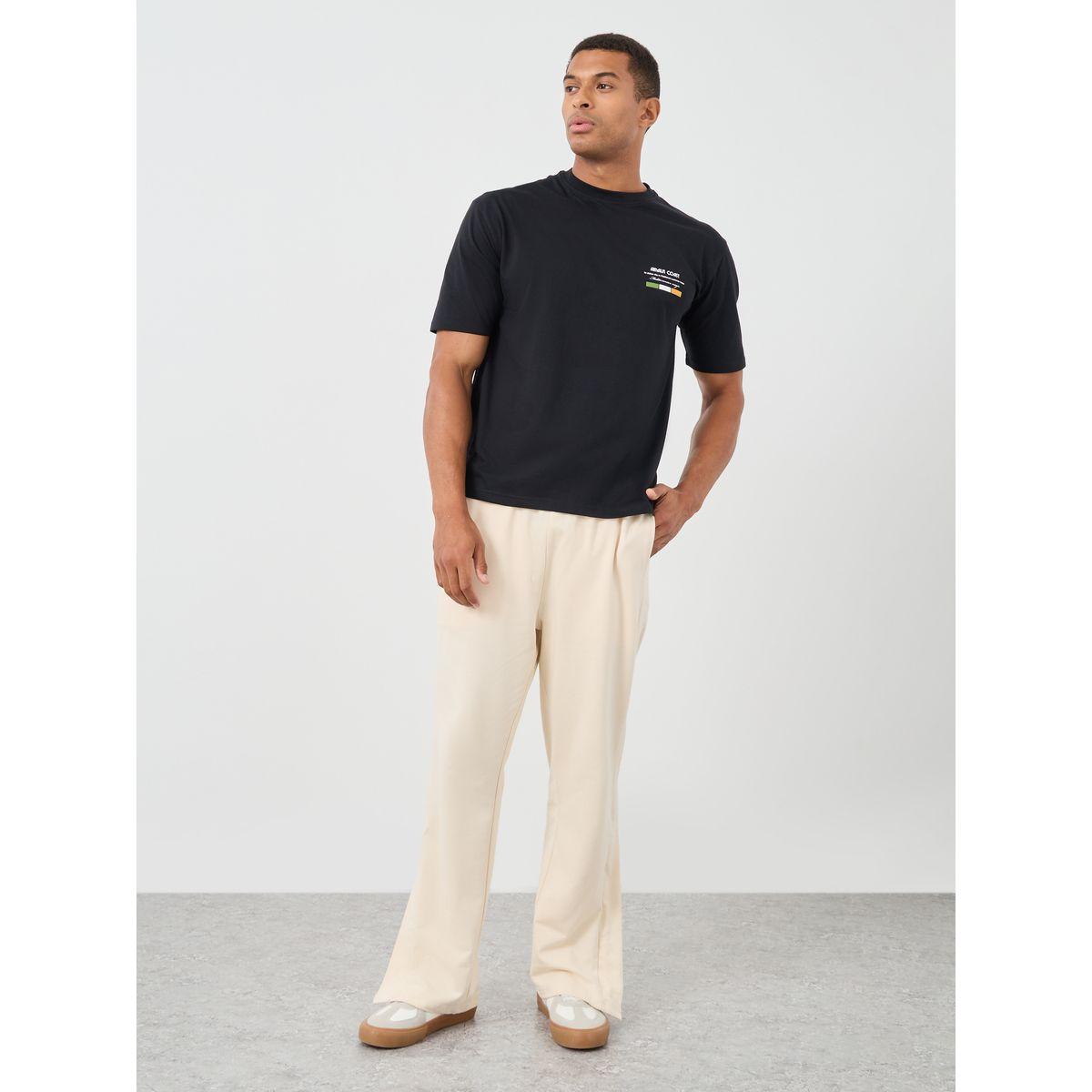 تيشيرت فضفاض بأكمام قصيرة وطبعة جرافيك-men-clothing-tshirtsandpolos-tshirts-image-2