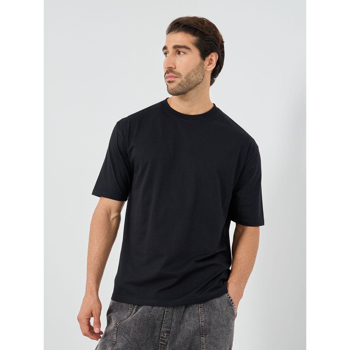 Styli Slogan Print Crew Neck Oversized T-Shirt-men-clothing-tshirtsandpolos-tshirts-image-2