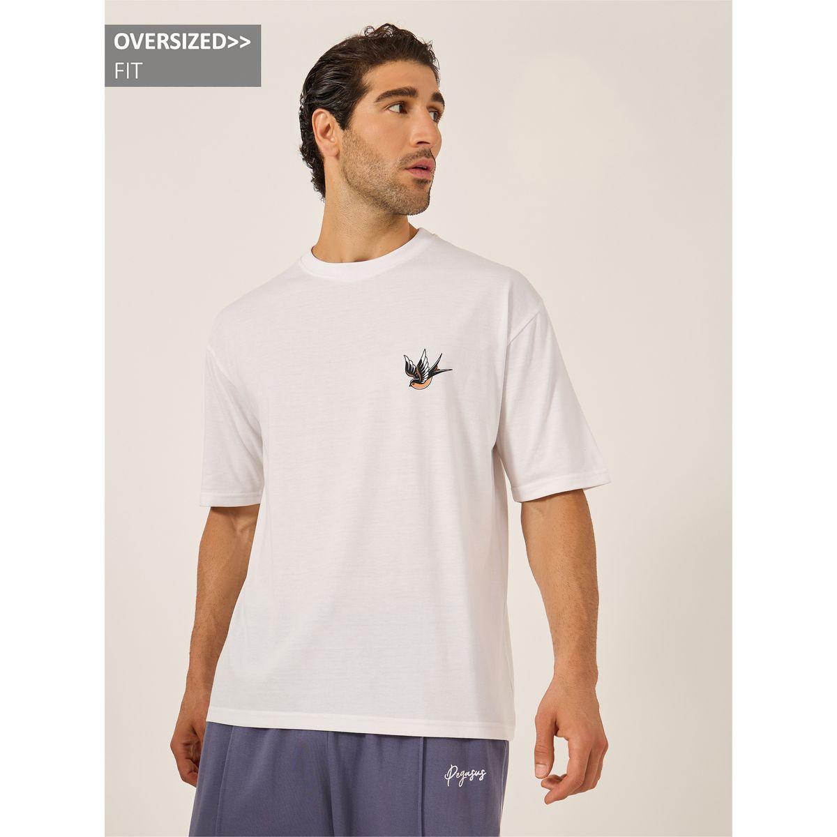 تيشيرت فضفاض بطبعة جرافيك وأكمام قصيرة-men-clothing-tshirtsandpolos-tshirts-image-1