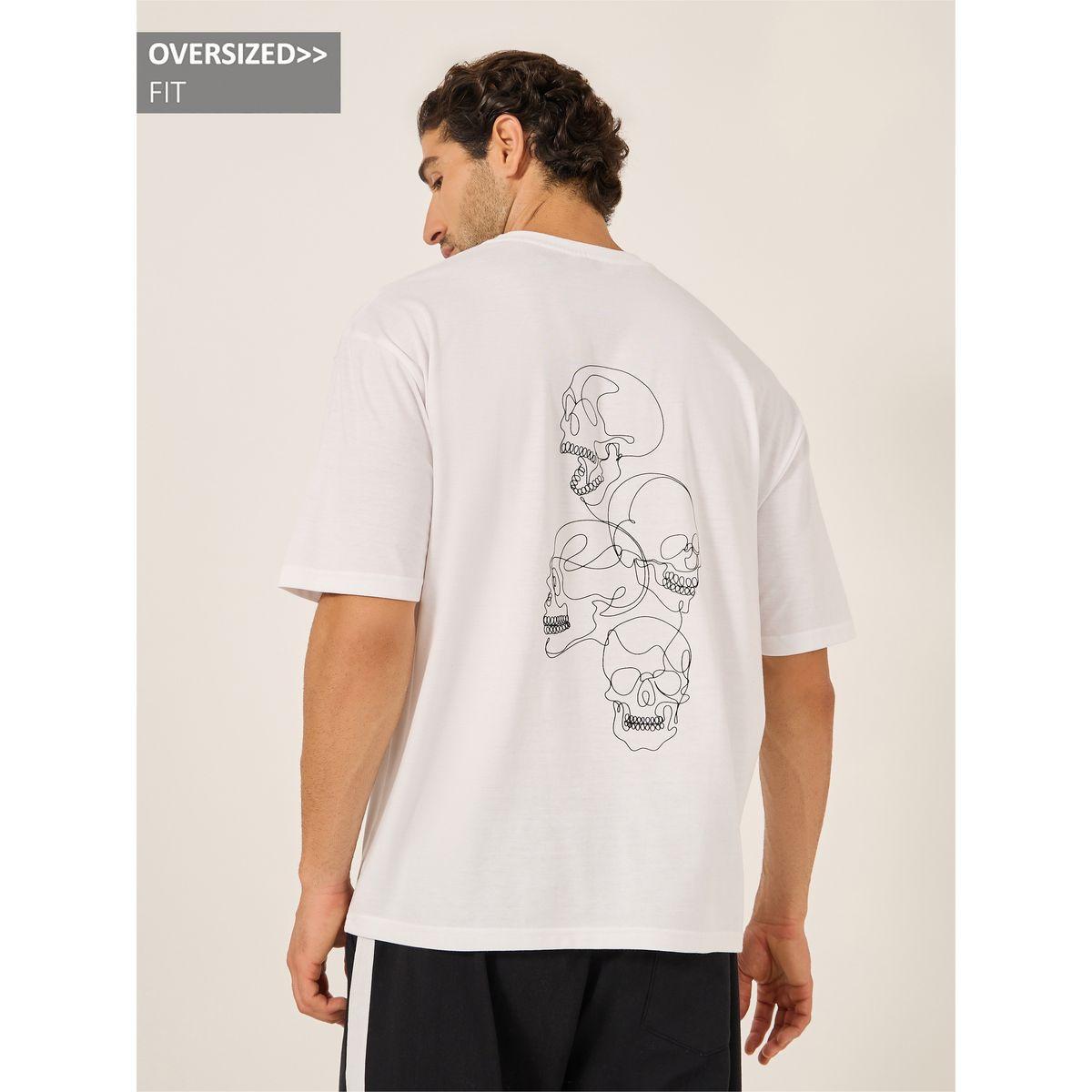 تيشيرت فضفاض بطبعة جرافيك وأكمام قصيرة-men-clothing-tshirtsandpolos-tshirts-image-1