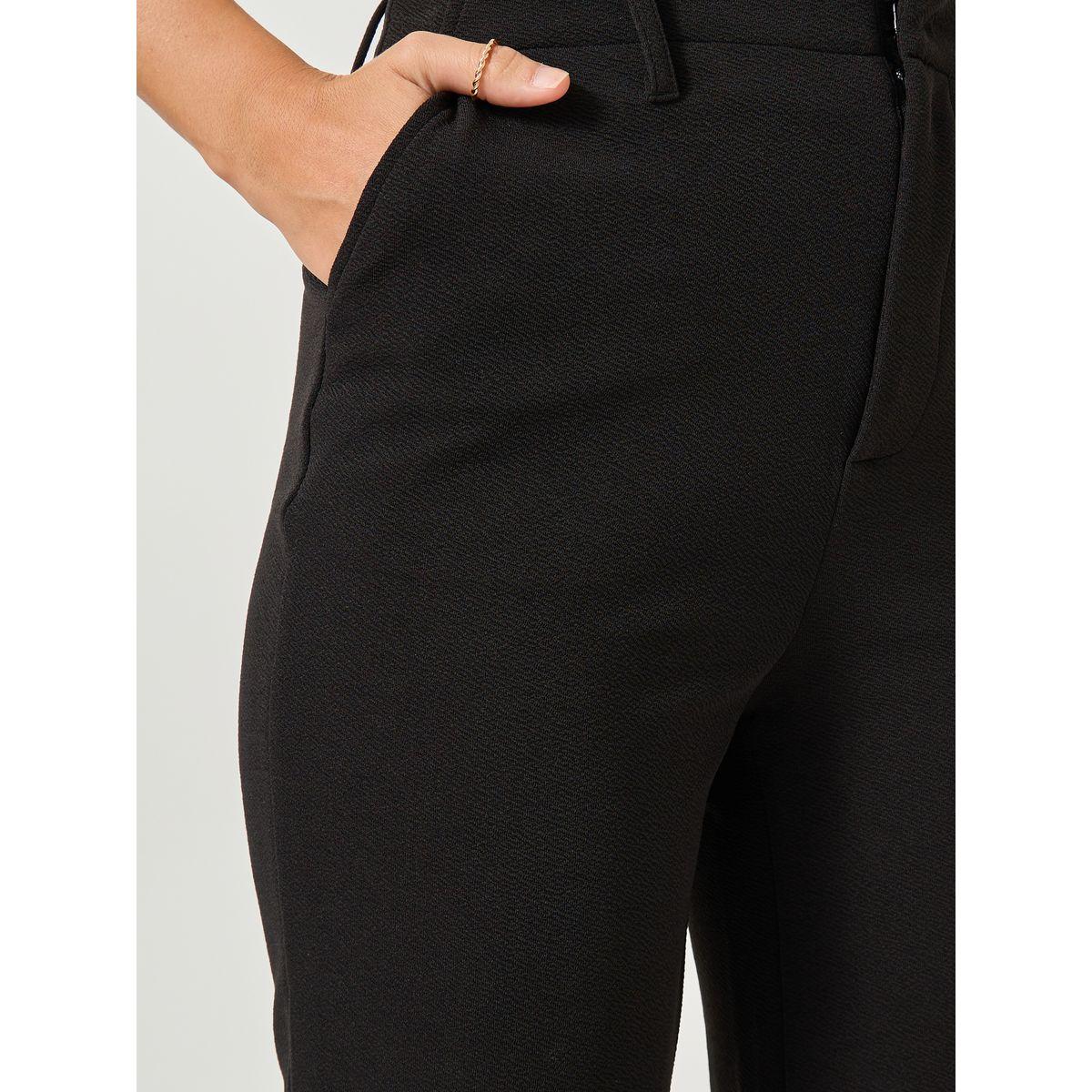 بنطال سادة بخصر منخفض وأرجل واسعة-women-clothing-bottoms-trousers-image-3