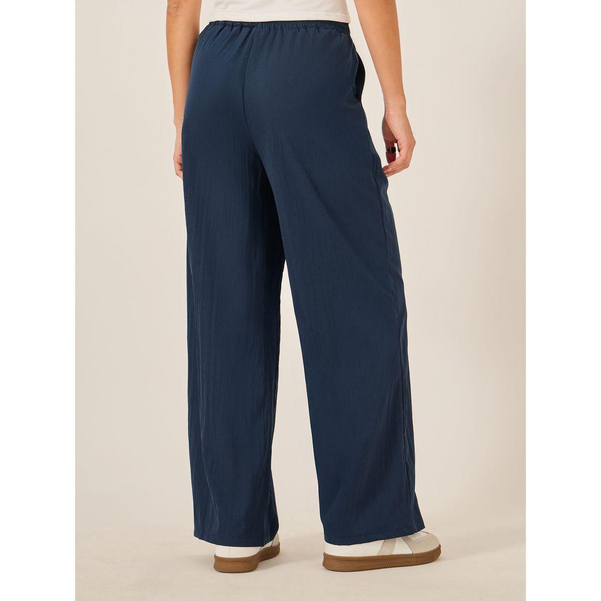 Styli Plain Drawstring Waist Wide Leg Pants-women-clothing-bottoms-trousers-image-4