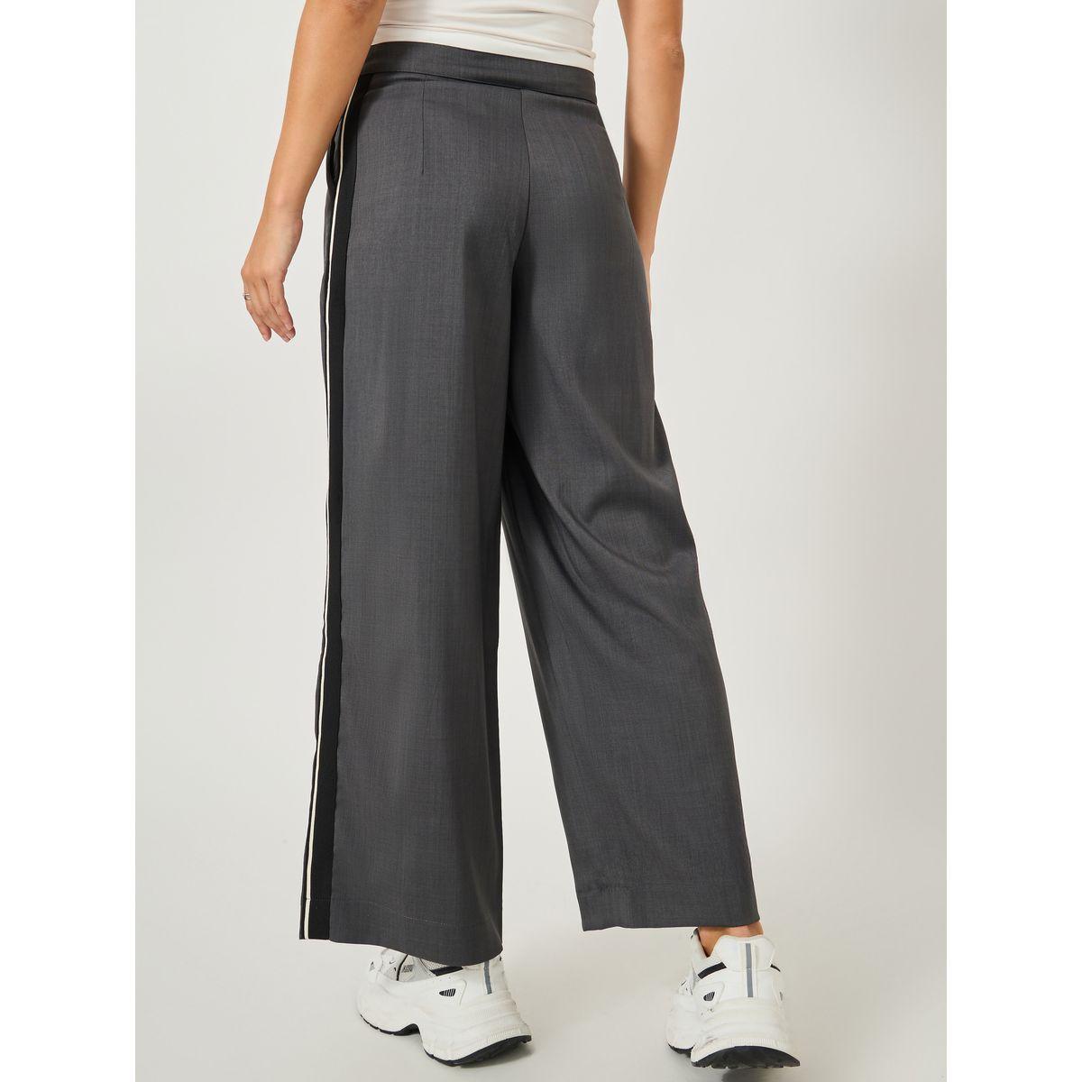 بنطال أنيق بأرجل واسعة وشريط جانبي-women-clothing-bottoms-trousers-image-4
