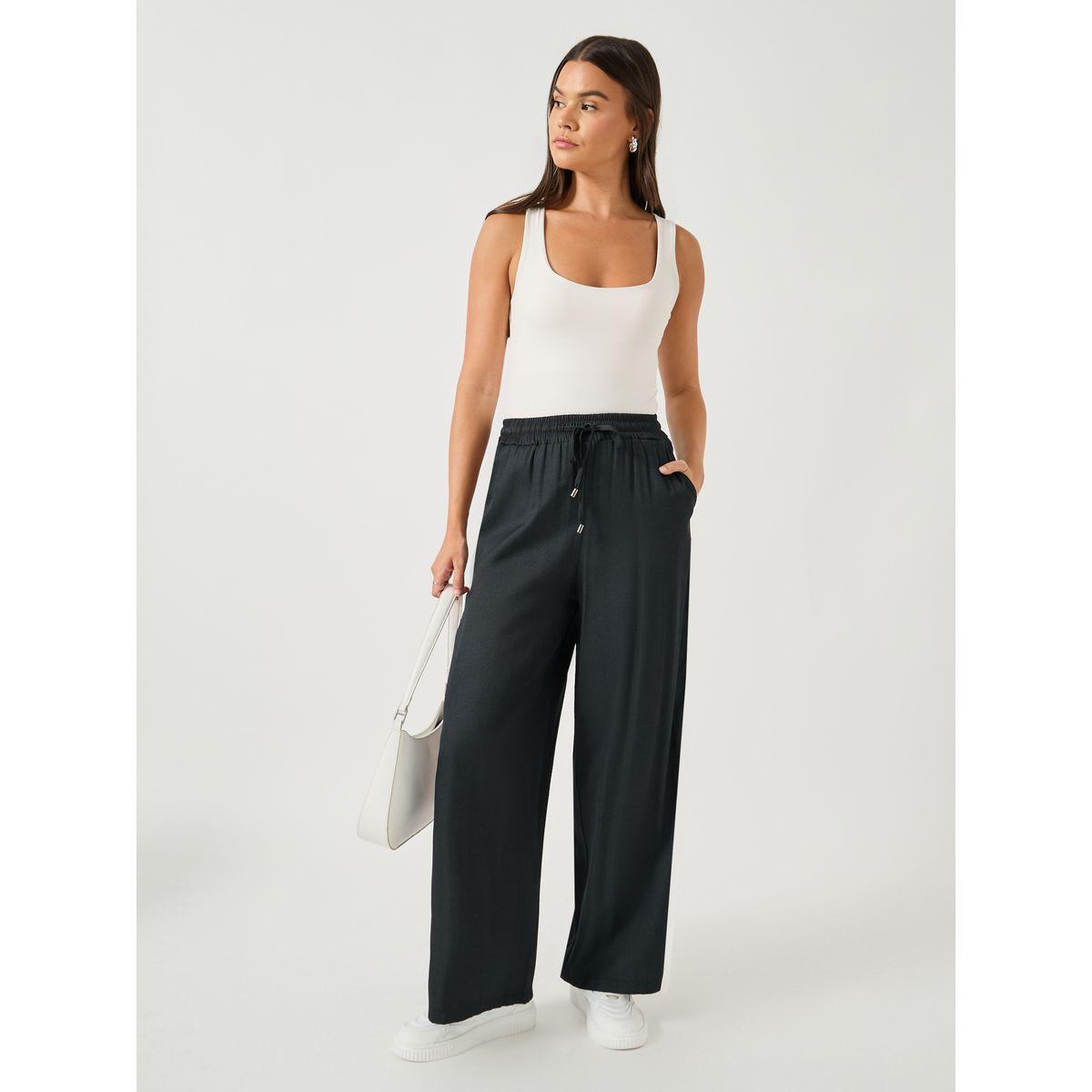 بنطال بأرجل واسعة وشريط جانبي-women-clothing-bottoms-trousers-image-2