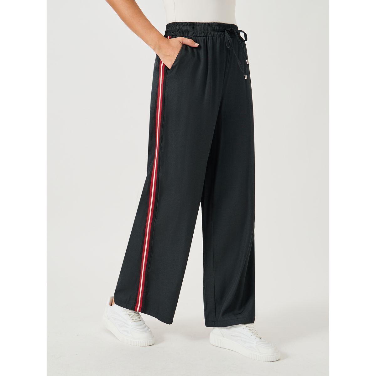 بنطال بأرجل واسعة وشريط جانبي-women-clothing-bottoms-trousers-image-3