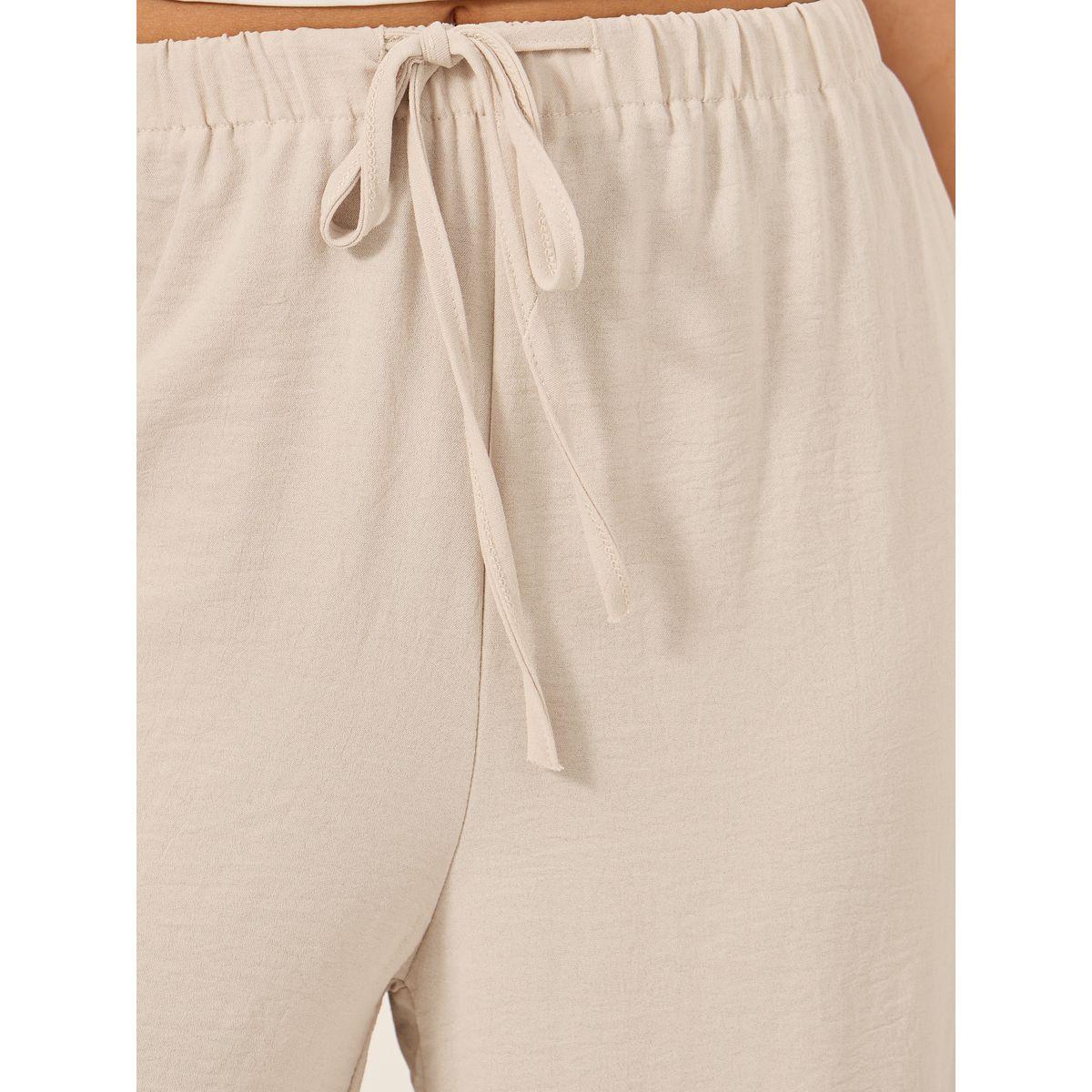 Styli Textured Drawstring Waist Wide Leg Pants-women-clothing-bottoms-trousers-image-3