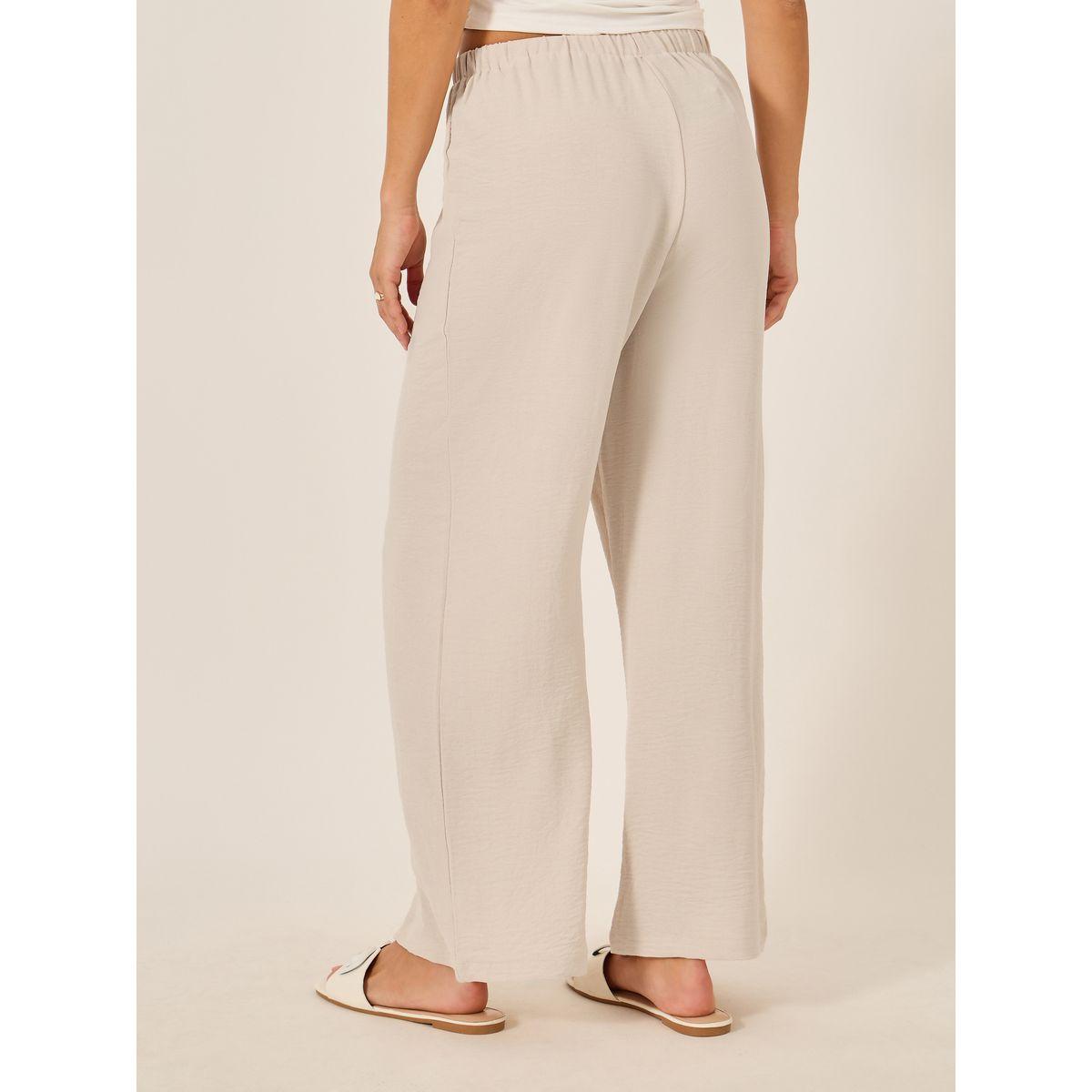 Styli Textured Drawstring Waist Wide Leg Pants-women-clothing-bottoms-trousers-image-4