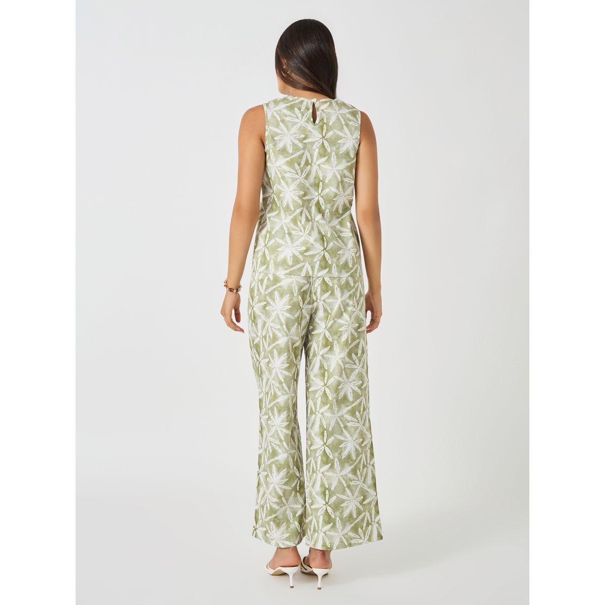 Styli All-Over Print Sleeveless Top and Wide Leg Pants Co-Ords-women-clothing-coordsets-image-4