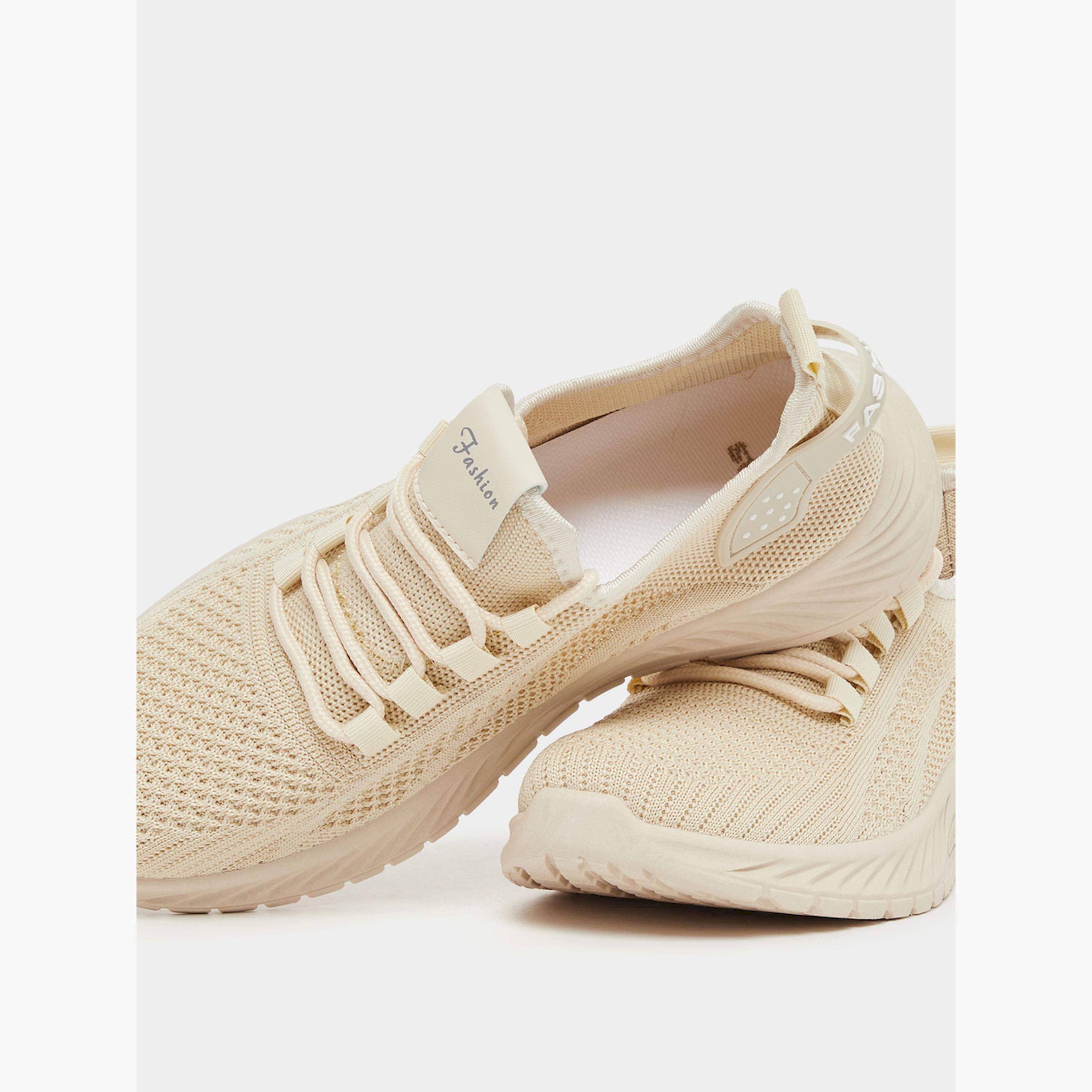 Styli Textured Lace Up Sneakers-women-shoes-sneakers-image-3