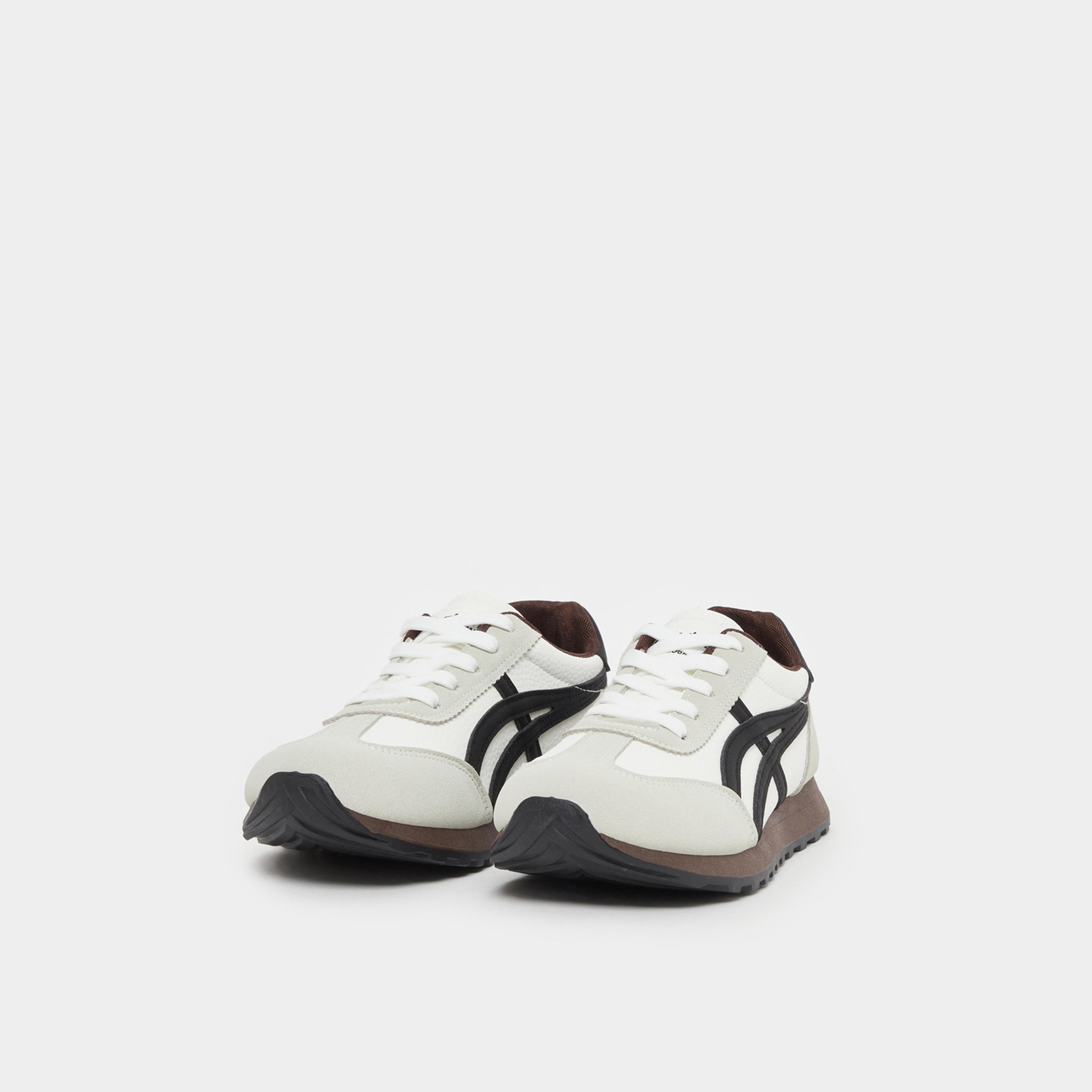 Styli Color Block Contrast Lined Lace-Up Sneakers-women-shoes-sneakers-image-2