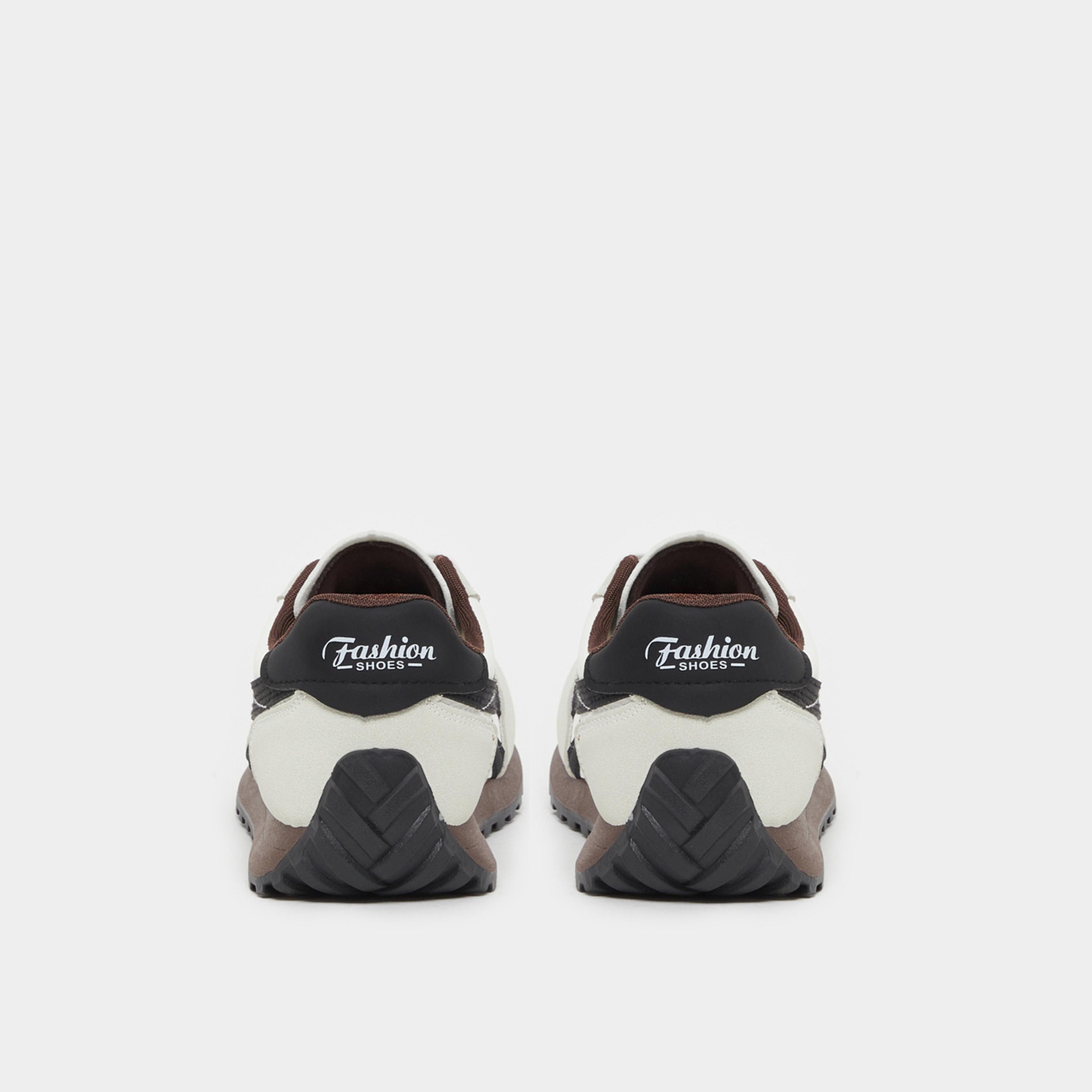 Styli Color Block Contrast Lined Lace-Up Sneakers-women-shoes-sneakers-image-4