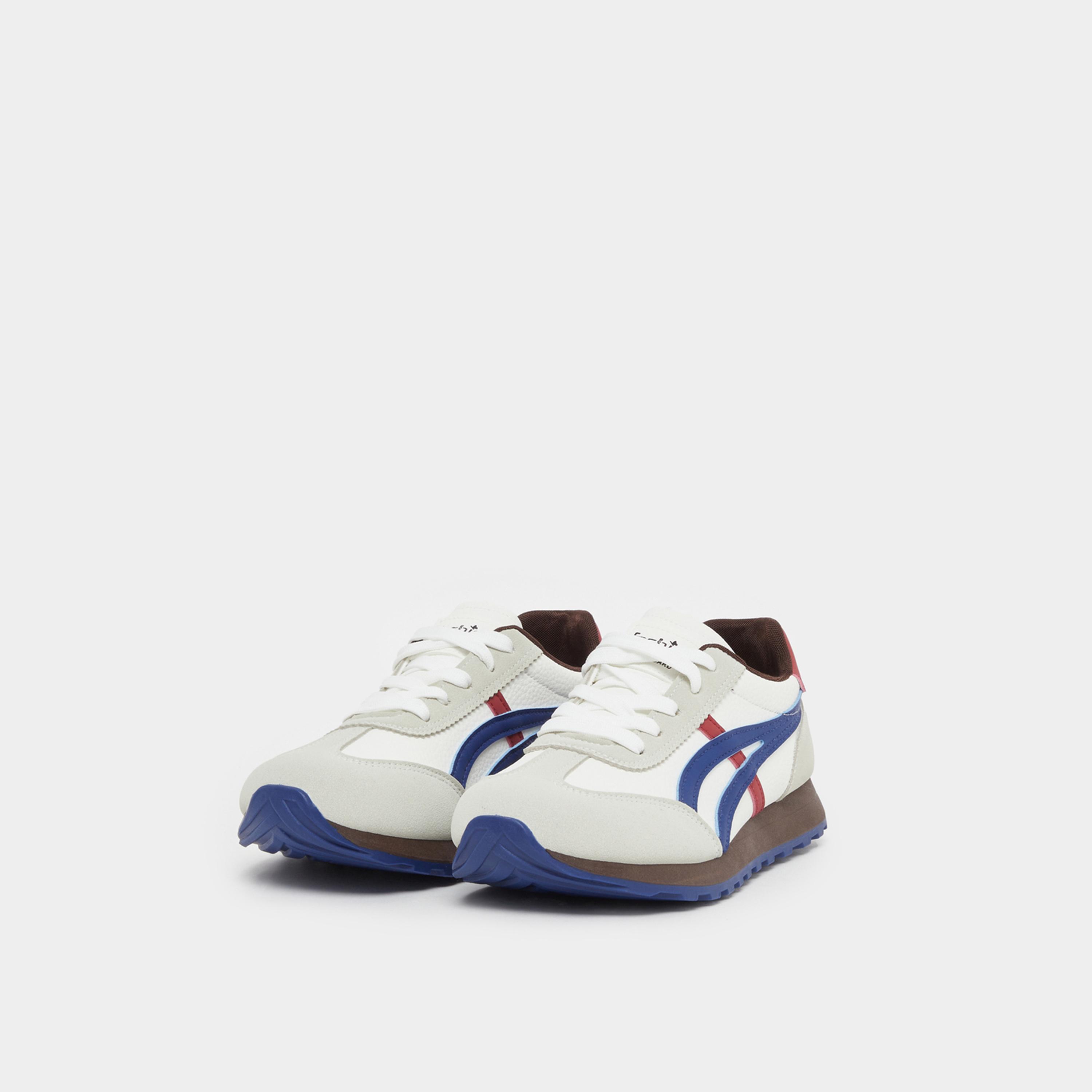 Styli Color Block Contrast Lined Lace-Up Sneakers-women-shoes-sneakers-image-2