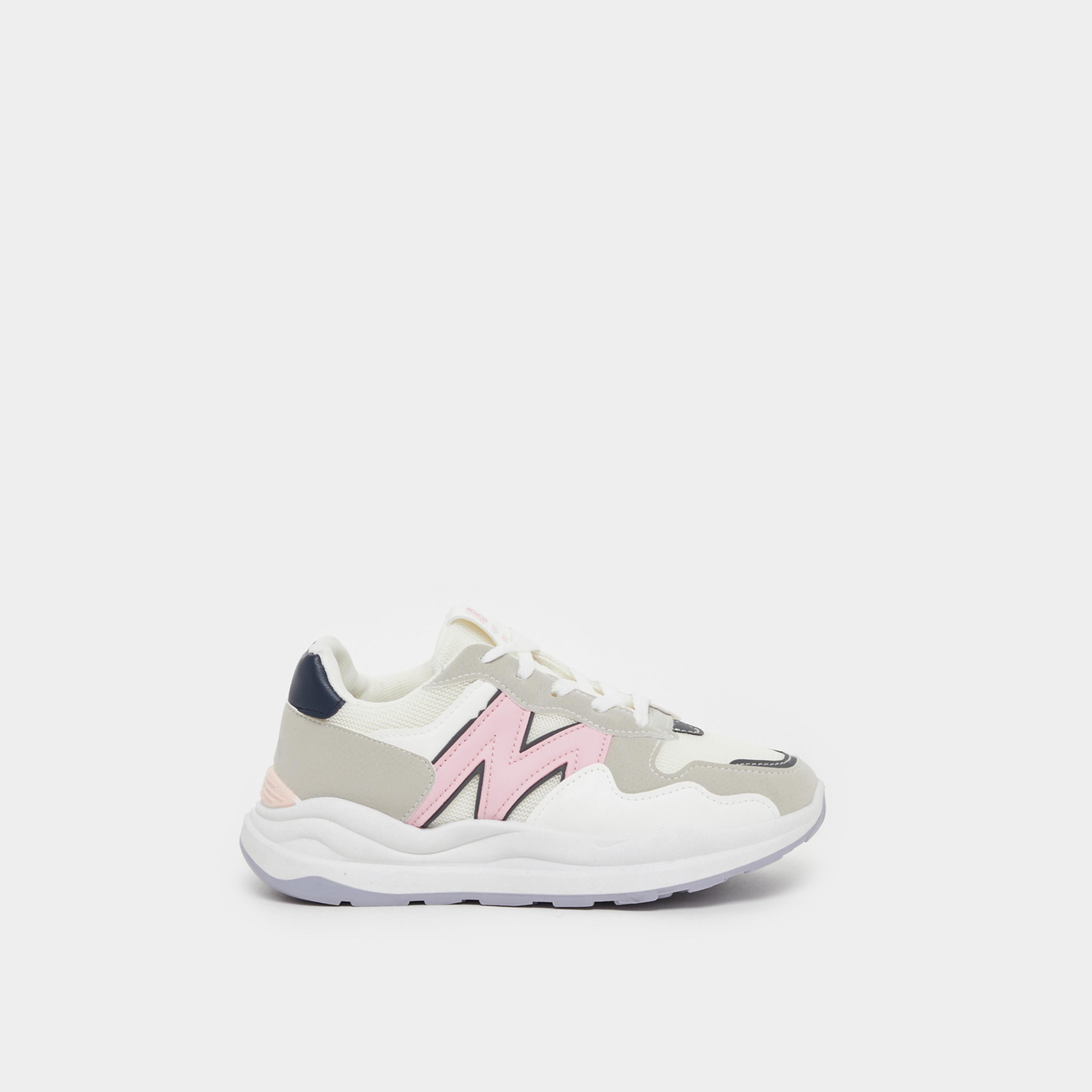 Styli Color Block Round Toe Lace-Up Sneakers-women-shoes-sneakers-image-1