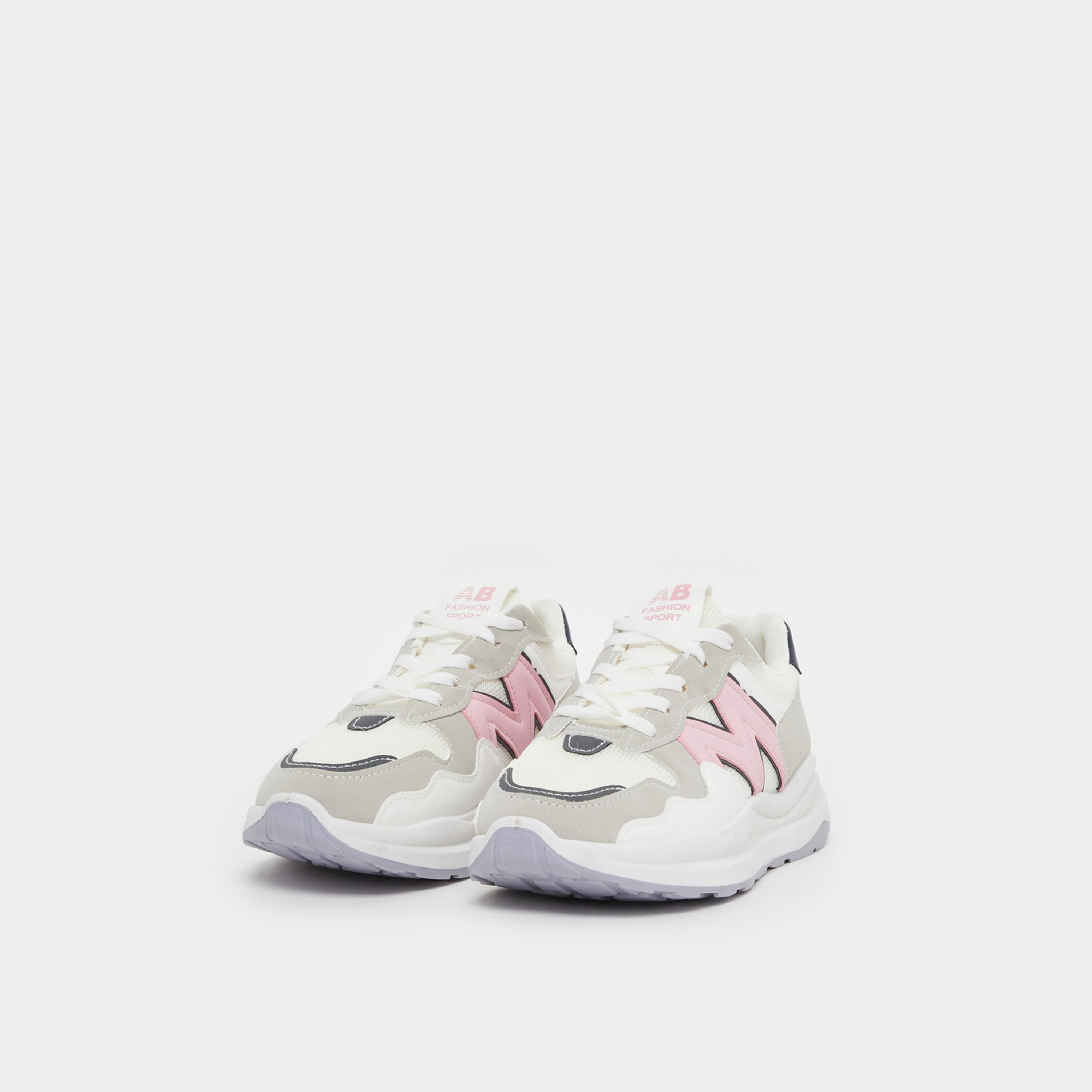 Styli Color Block Round Toe Lace-Up Sneakers-women-shoes-sneakers-image-2