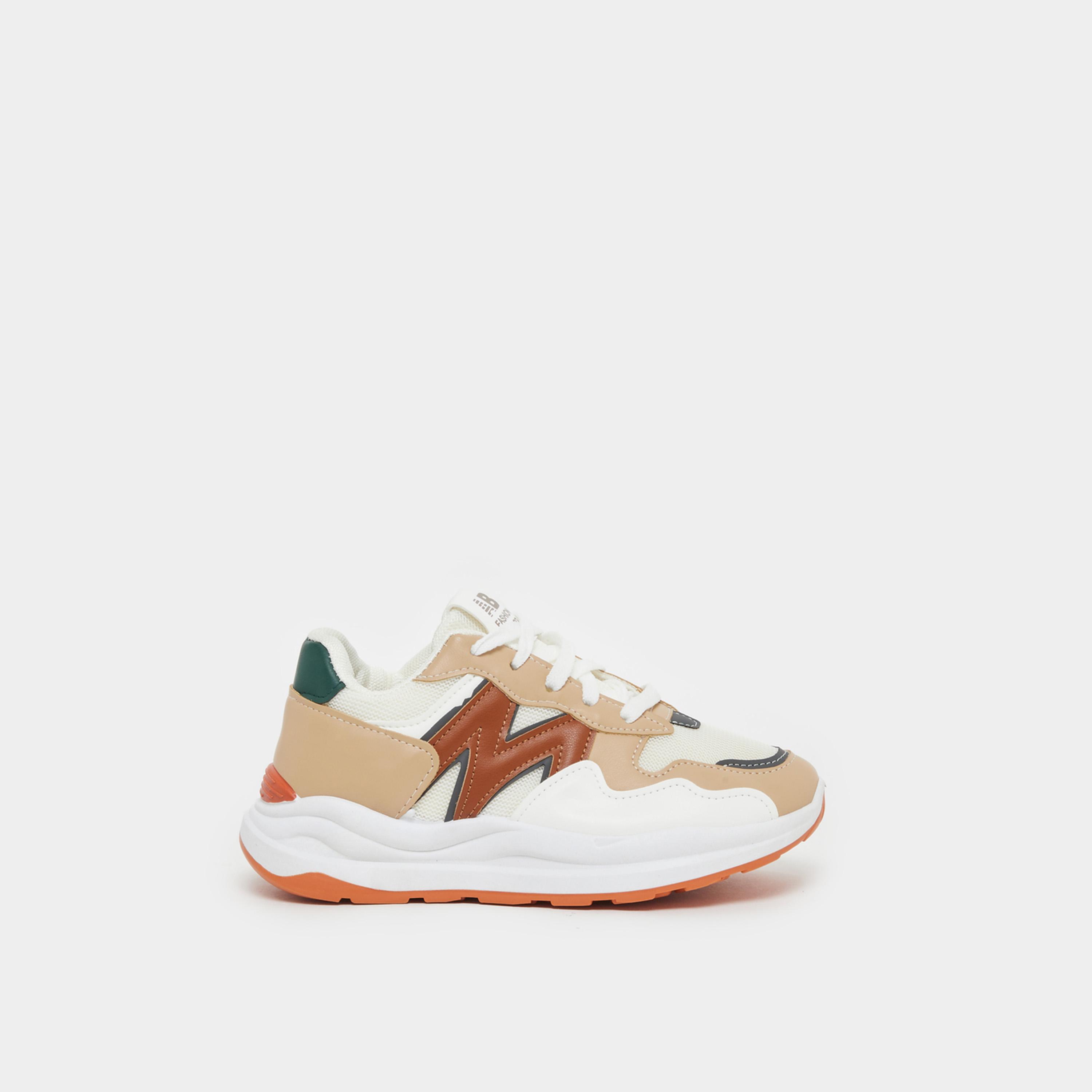 Styli Color Block Round Toe Lace-Up Sneakers-women-shoes-sneakers-image-1