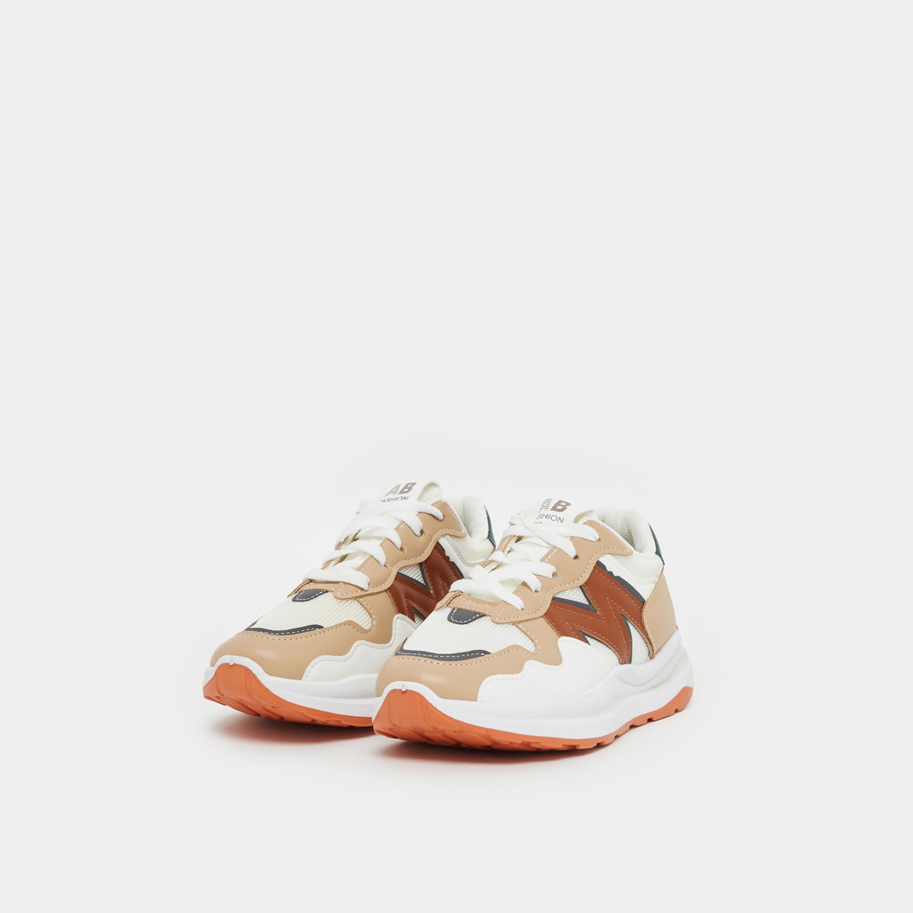 Styli Color Block Round Toe Lace-Up Sneakers-women-shoes-sneakers-image-2