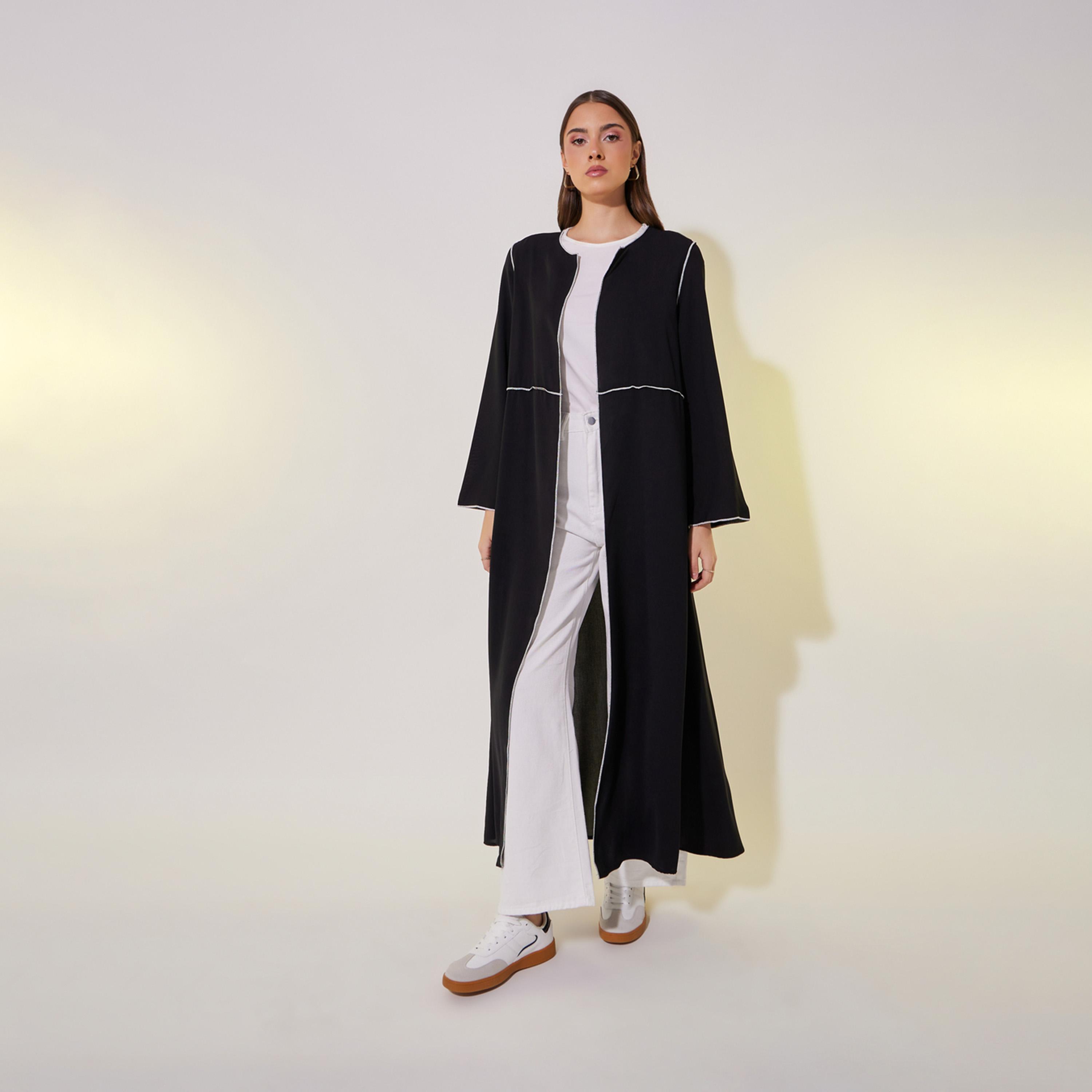 Take Two Contrast Stitching Detail Regular Fit Kimono-women-clothing-shirtsandblouses-shirts-image-1