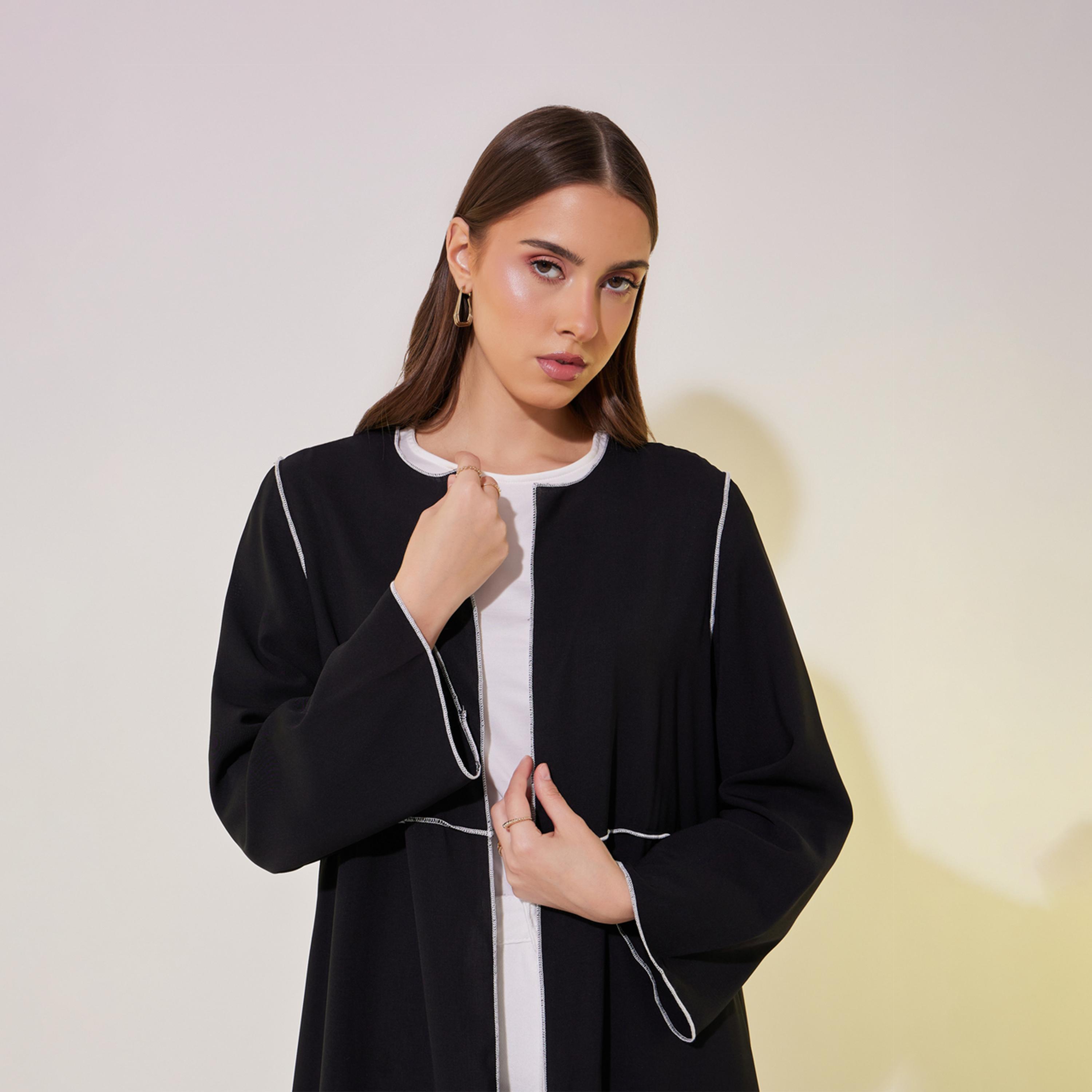 Take Two Contrast Stitching Detail Regular Fit Kimono-women-clothing-shirtsandblouses-shirts-image-4