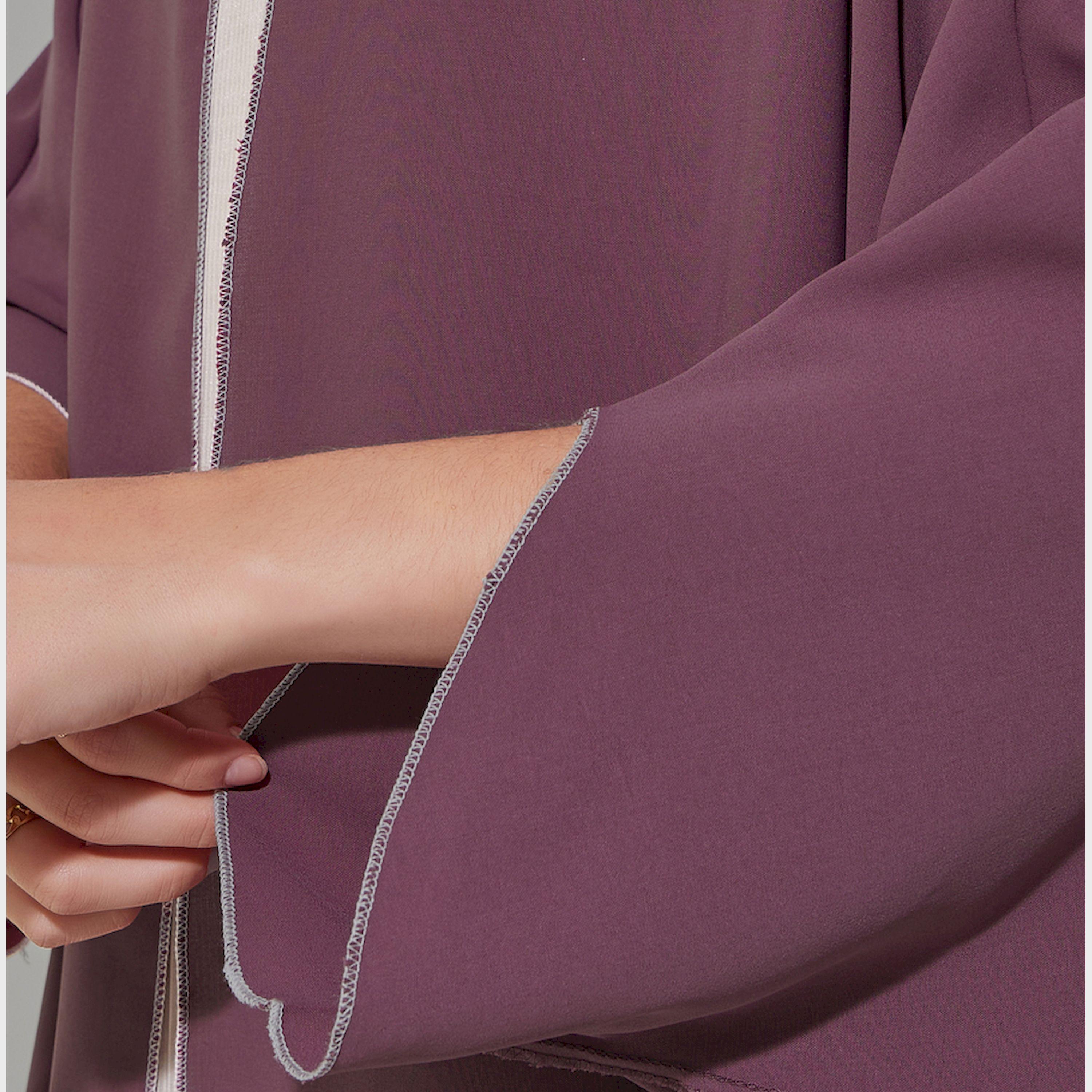 كيمونو طويل بأكمام وطواطية وتفاصيل مدروزة-women-arabicclothing-abayas-image-4