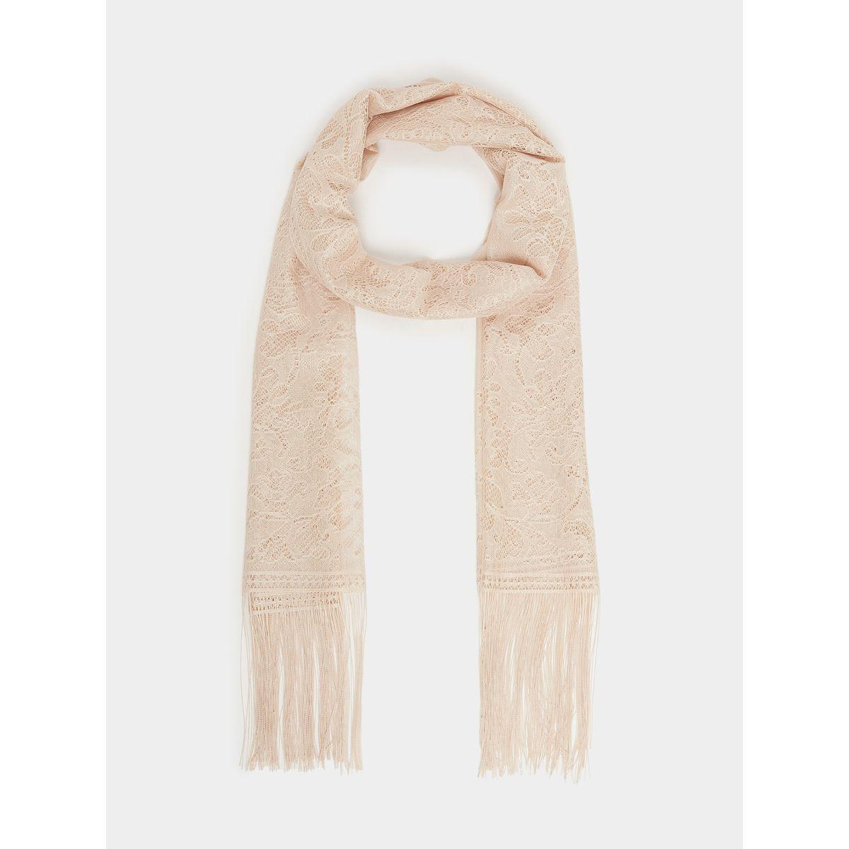 Styli Mesh Light Scarf with Tassel Trims-women-clothingaccessories-scarves-image-1