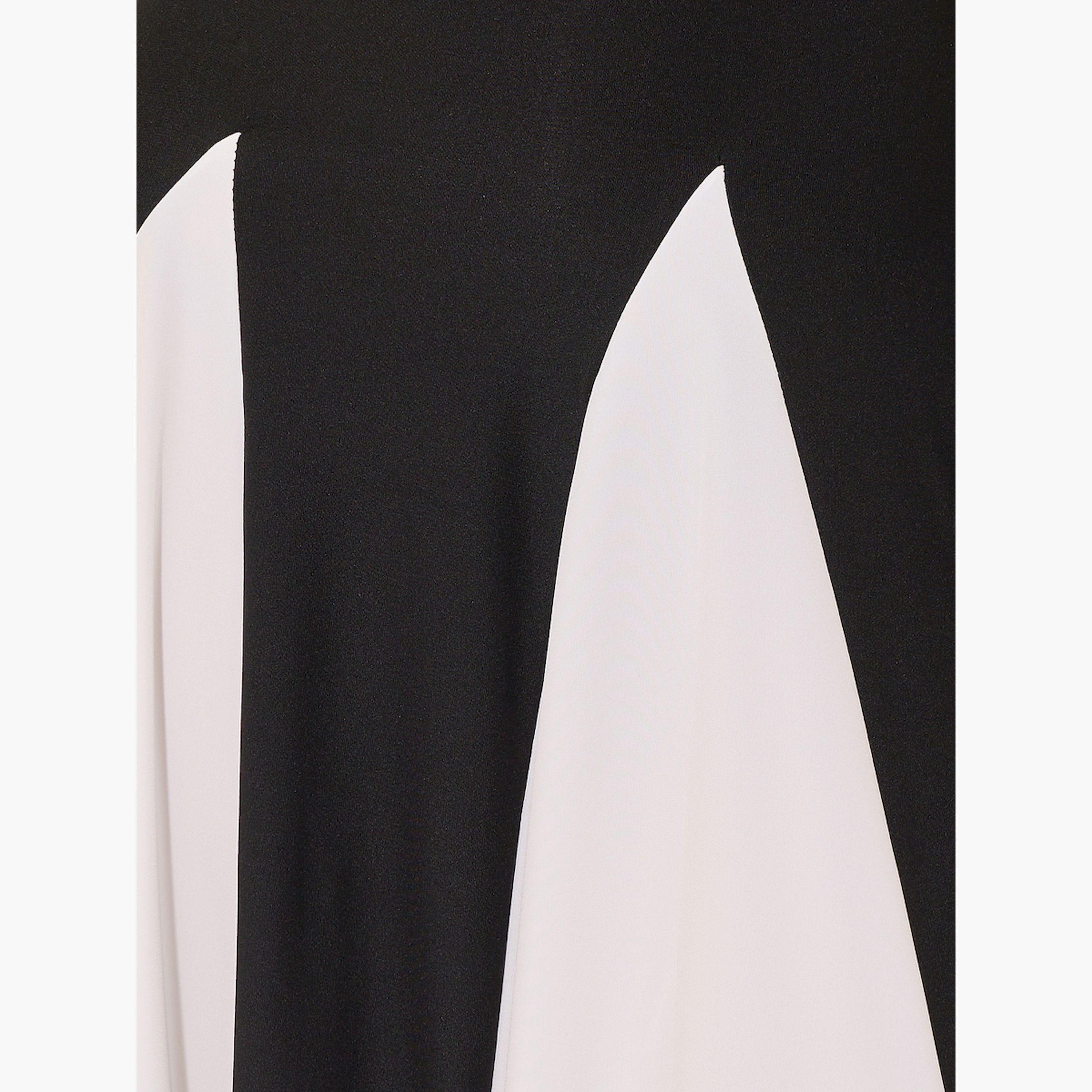 Take Two Contrast Pleated Round Neck Maxi Dress-women-clothing-dresses-image-4