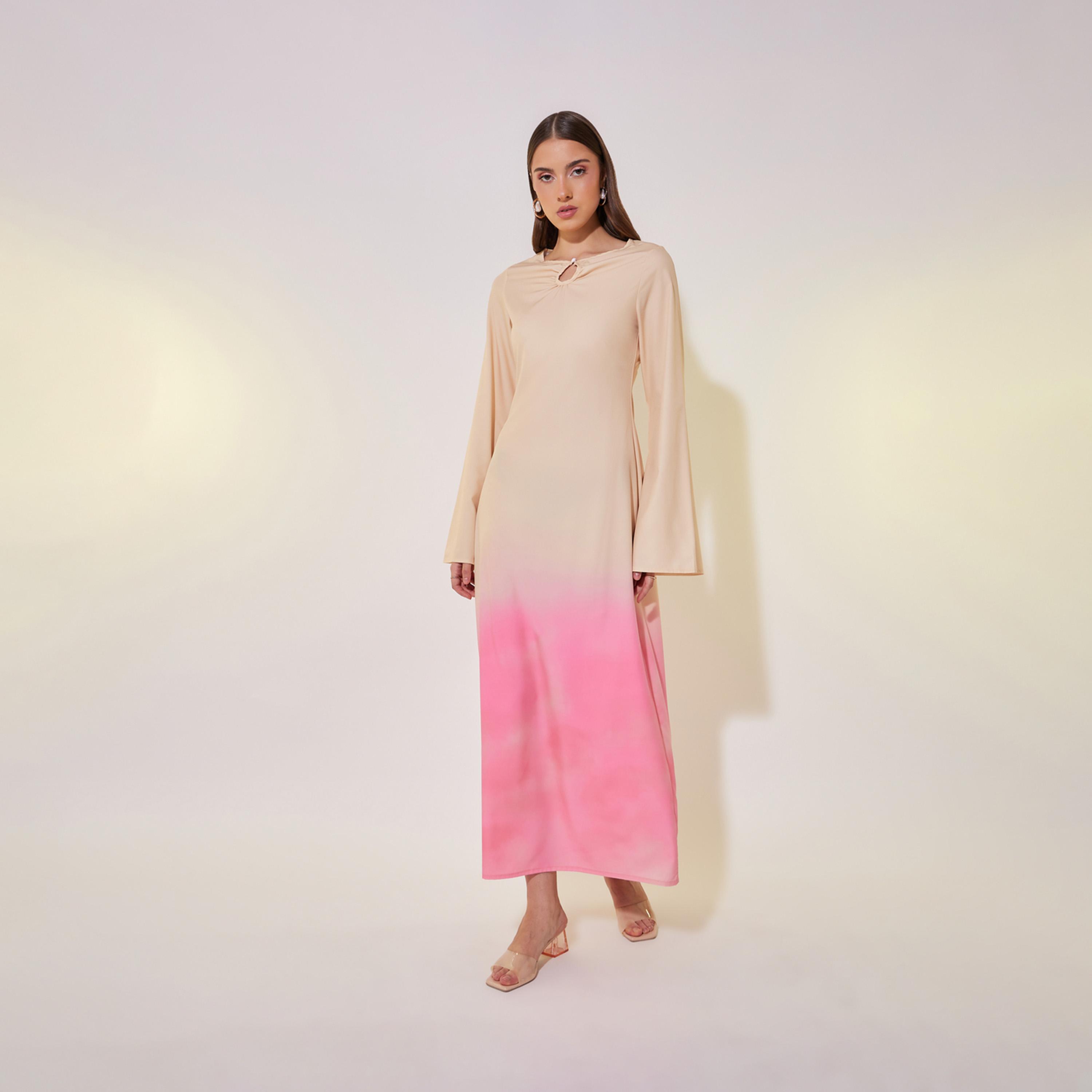 Take Two Ombre Print A-Line Maxi Dress-women-clothing-dresses-image-2