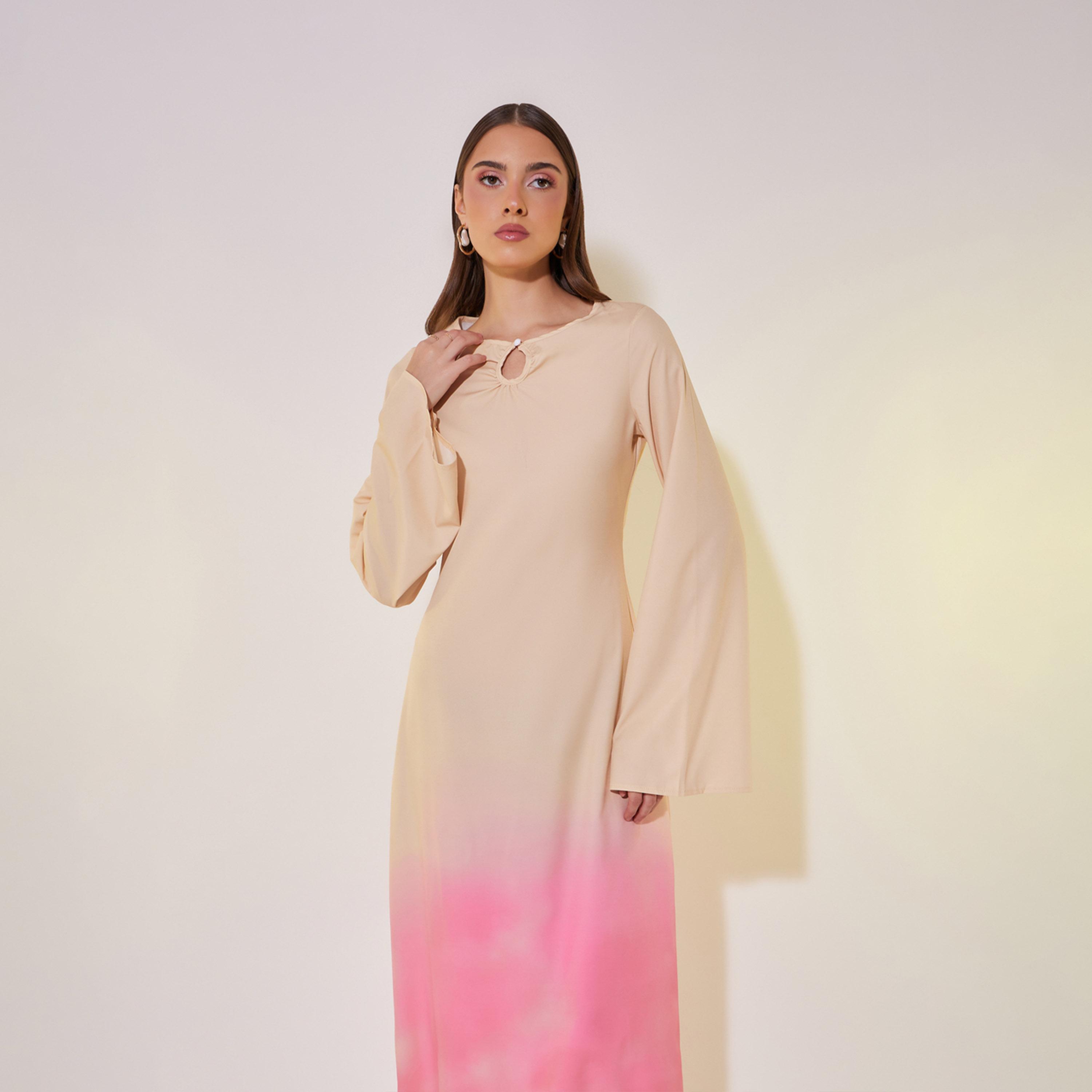 Take Two Ombre Print A-Line Maxi Dress-women-clothing-dresses-image-3