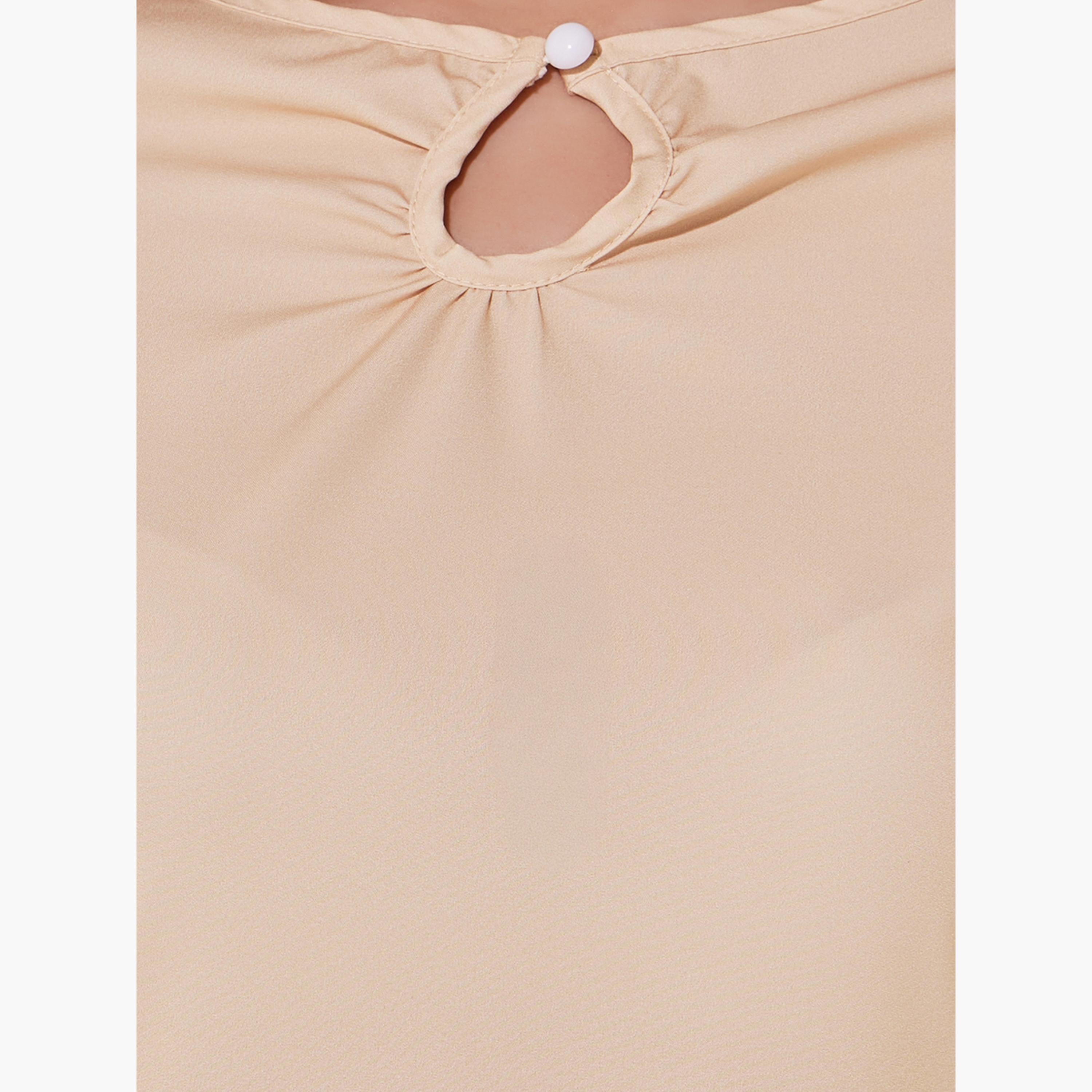 فستان طويل بحافة واسعة وطبعة أومبري-women-clothing-dresses-image-5