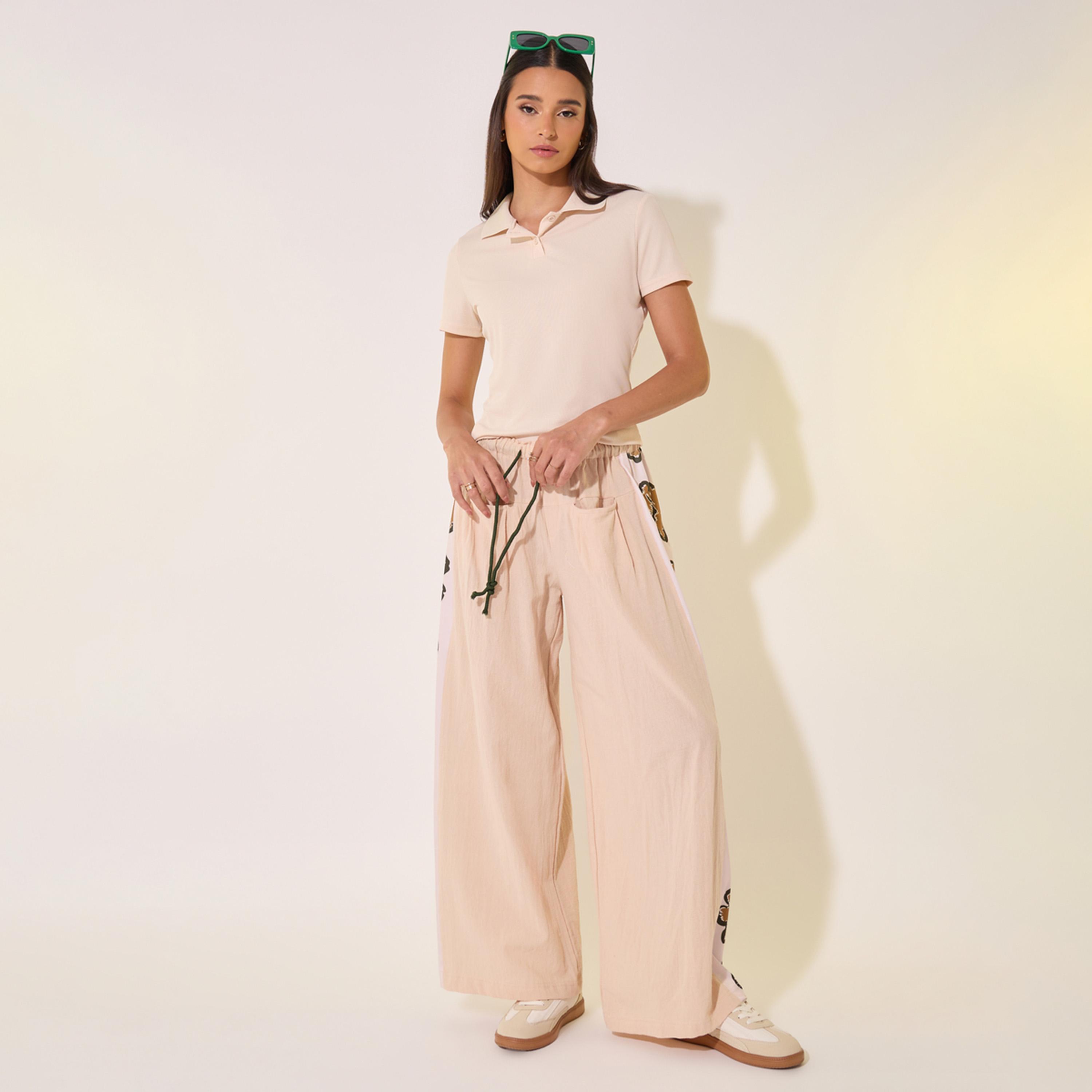 Take Two Textured Regular Fit Polo Neck T-Shirt-women-clothing-tshirts-image-3
